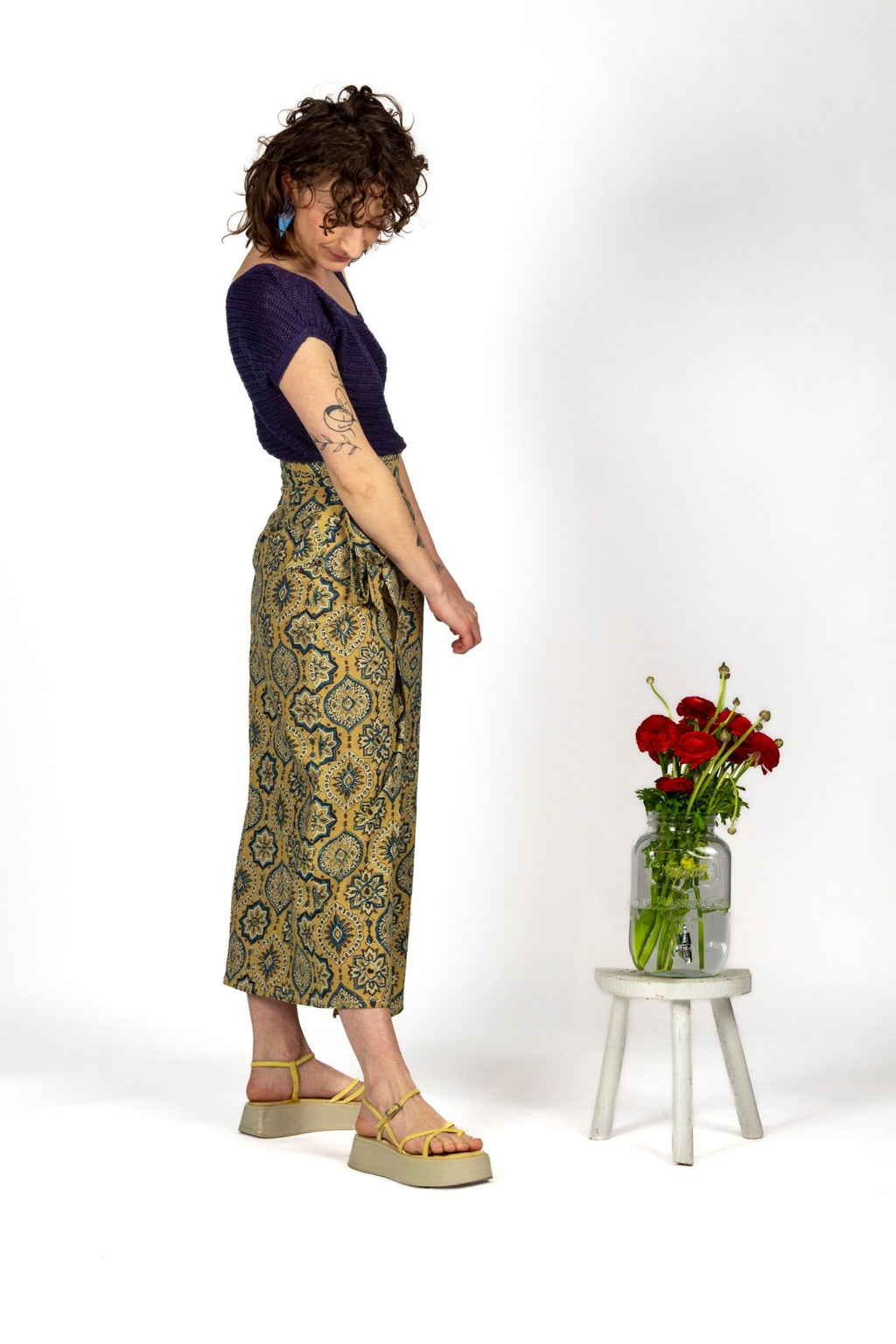 Jupe KUTCH - Coton bio - Imprimé Mandala - Azaadi, la mode responsable accessible