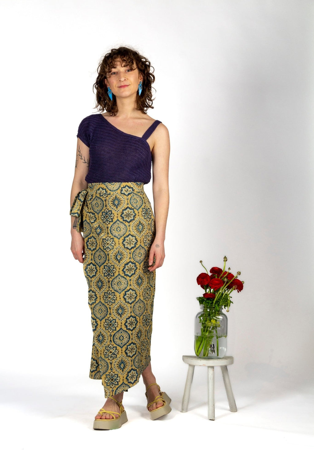 Jupe KUTCH - Coton bio - Imprimé Mandala - Azaadi, la mode responsable accessible