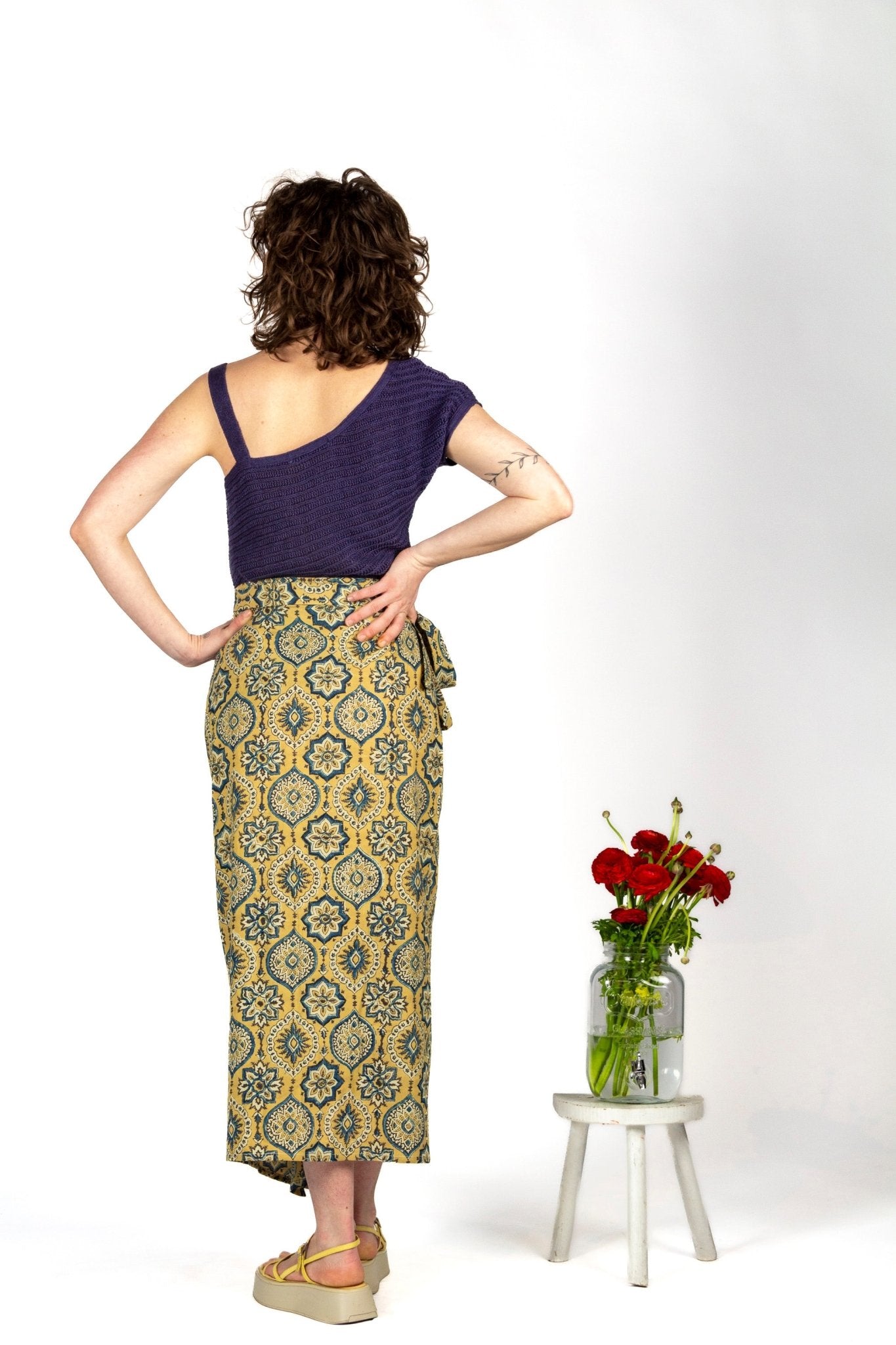 Jupe KUTCH - Coton bio - Imprimé Mandala - Azaadi, la mode responsable accessible