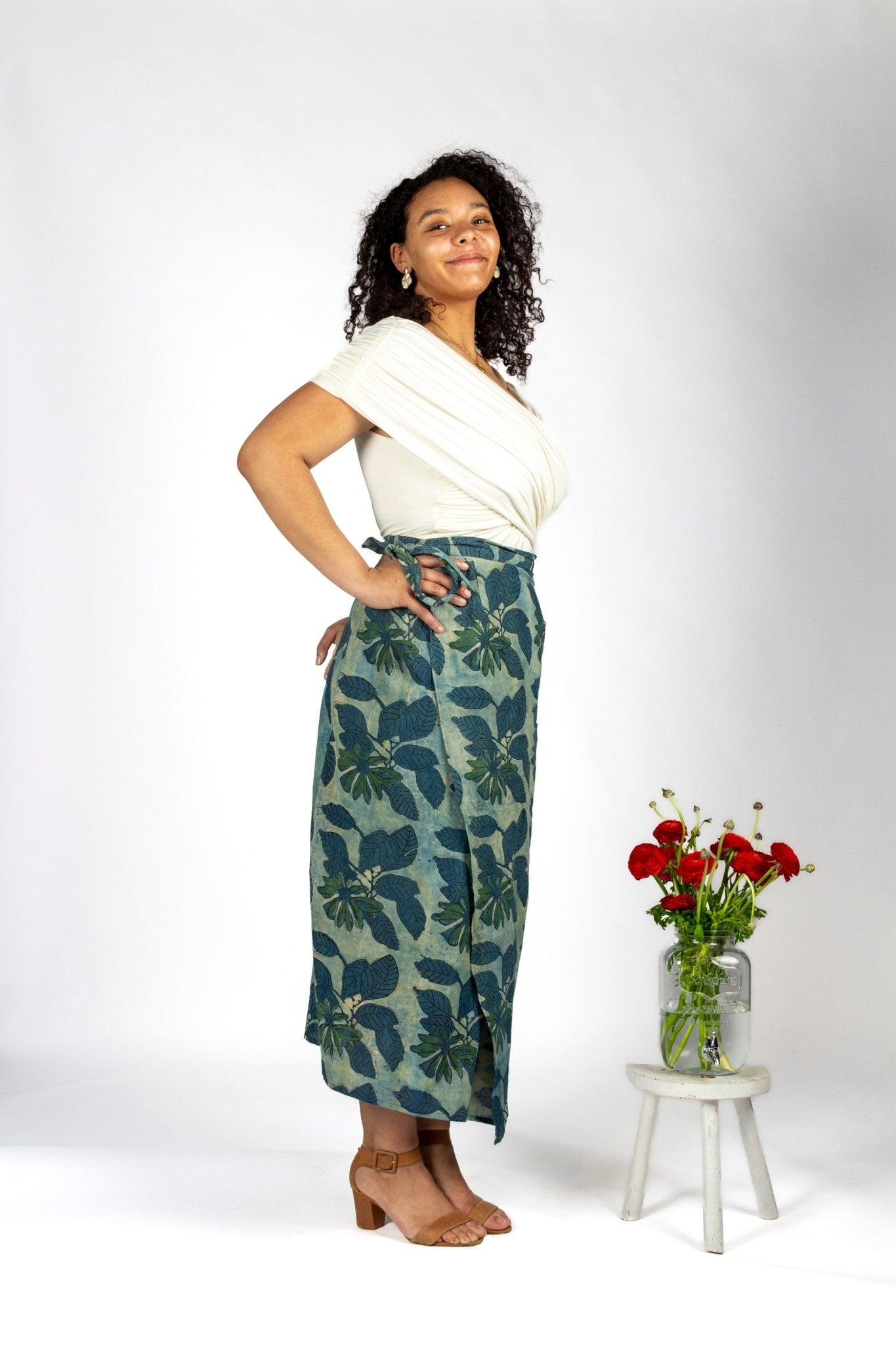 Jupe KUTCH - Coton bio - Imprimé Neembu - Azaadi, la mode responsable accessible
