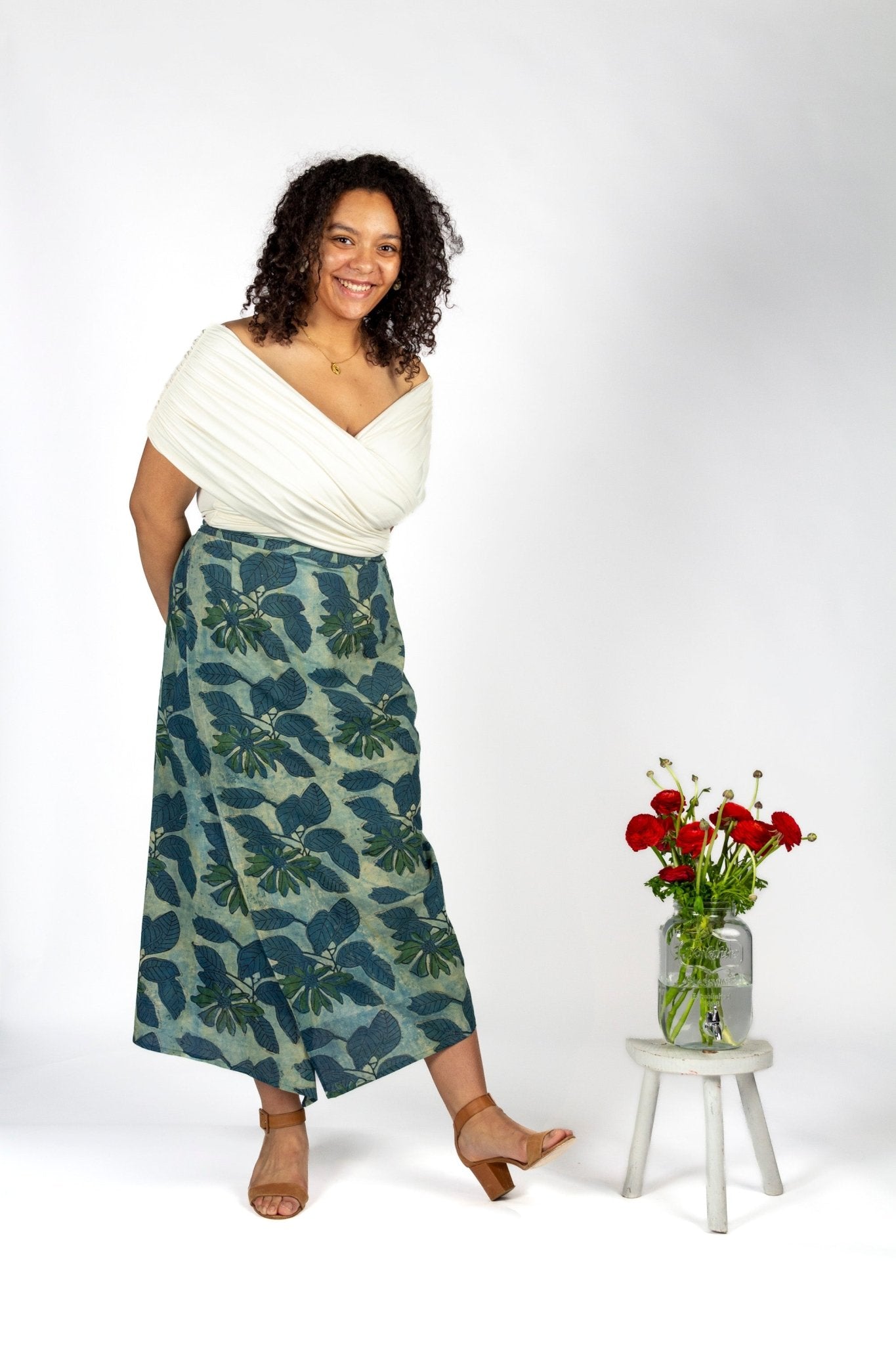 Jupe KUTCH - Coton bio - Imprimé Neembu - Azaadi, la mode responsable accessible