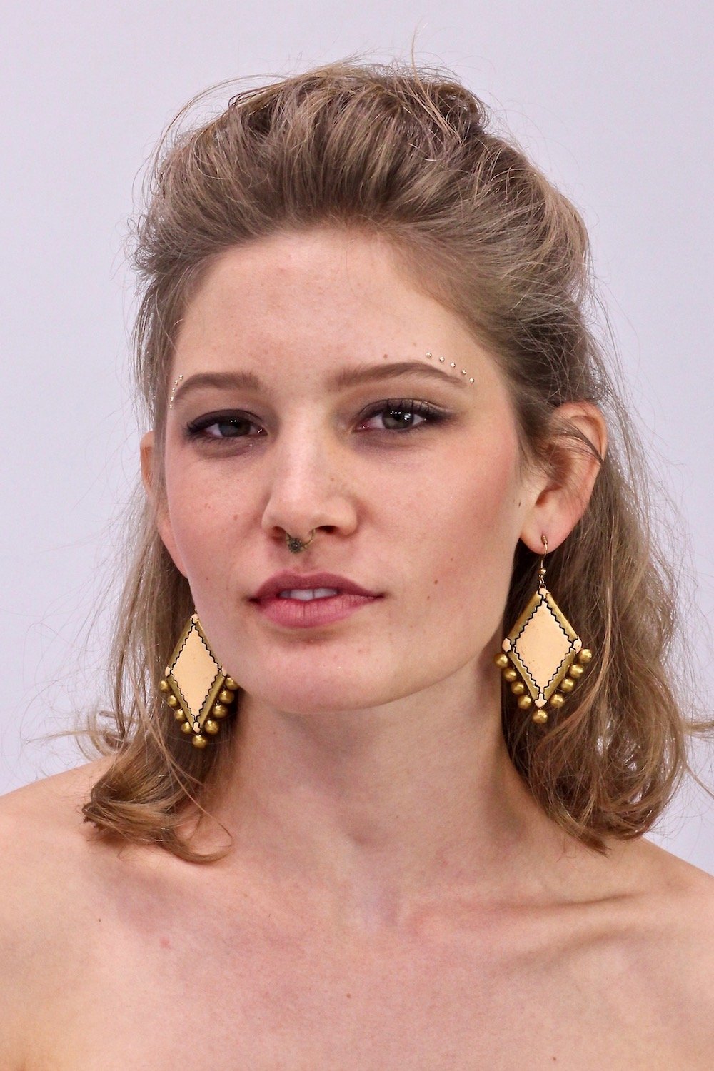 Losange Beige - Boucles d'oreilles - Azaadi, la mode responsable accessible