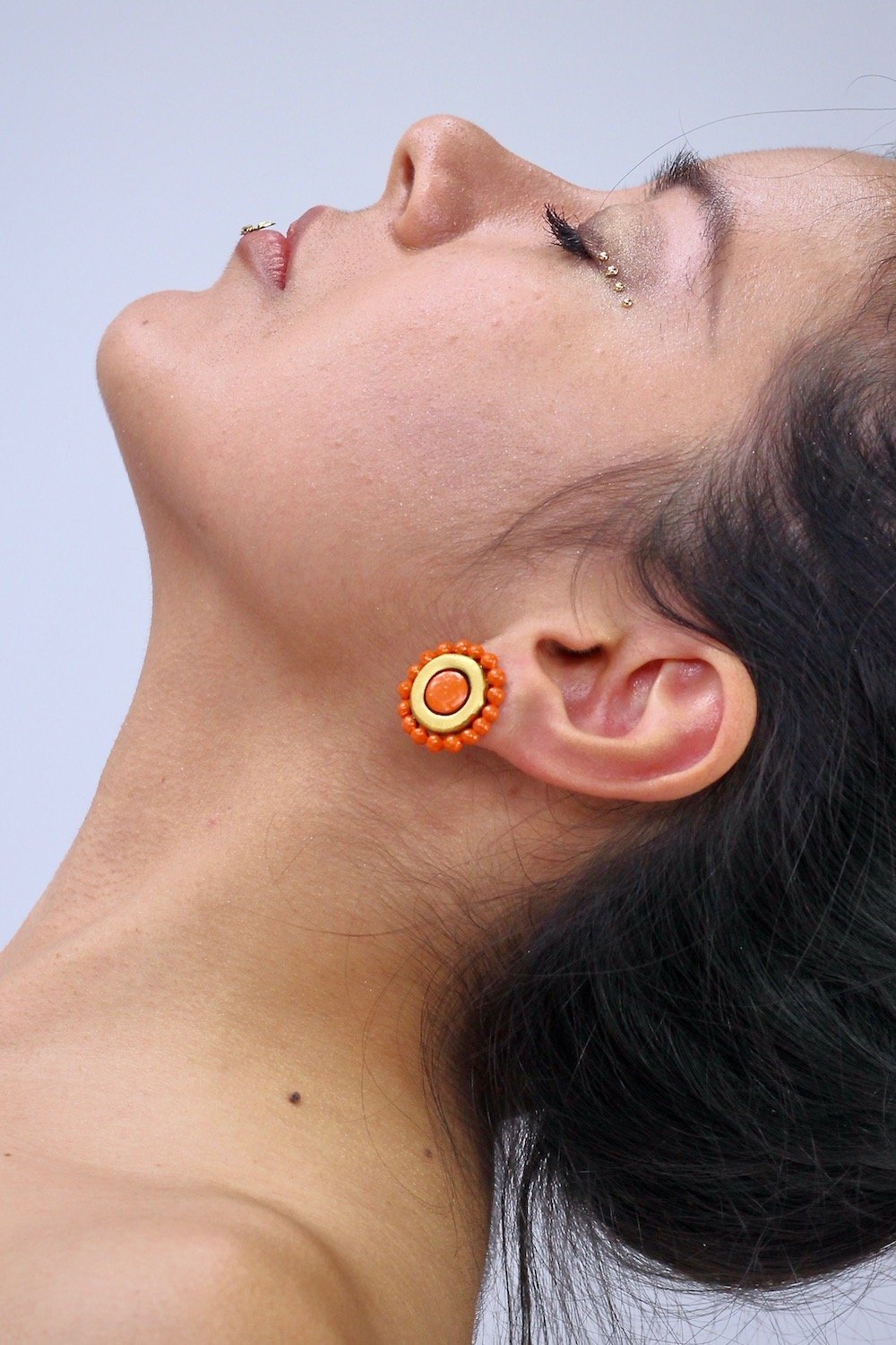 Orange Sunflower - Boucles d'oreilles - Azaadi, la mode responsable accessible