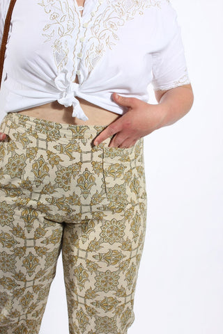 Pantalon AGRA - Imprimé Kalamkari - Azaadi, la mode responsable accessible