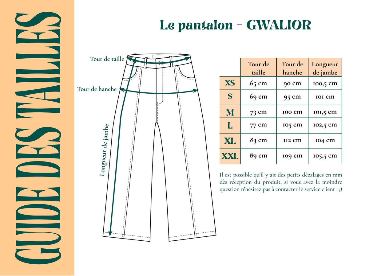 Pantalon GWALIOR - coloris Surya - Velours côtelé coton bio & chanvre - Pantalons - Azaadi, la mode responsable accessible