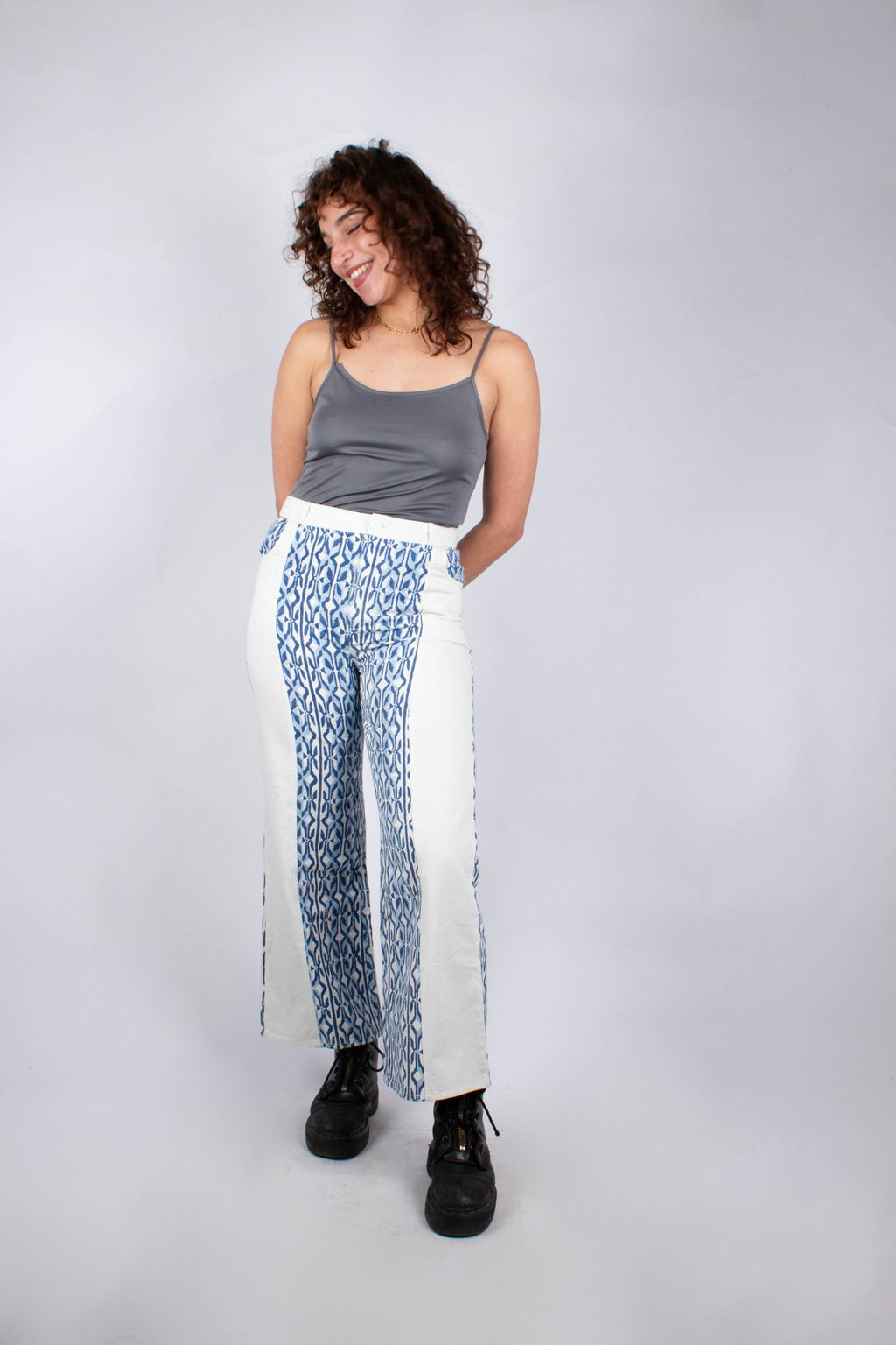 Pantalon GWALIOR - Imprimé Jharana - SS22 - Pantalons - Azaadi, la mode responsable accessible