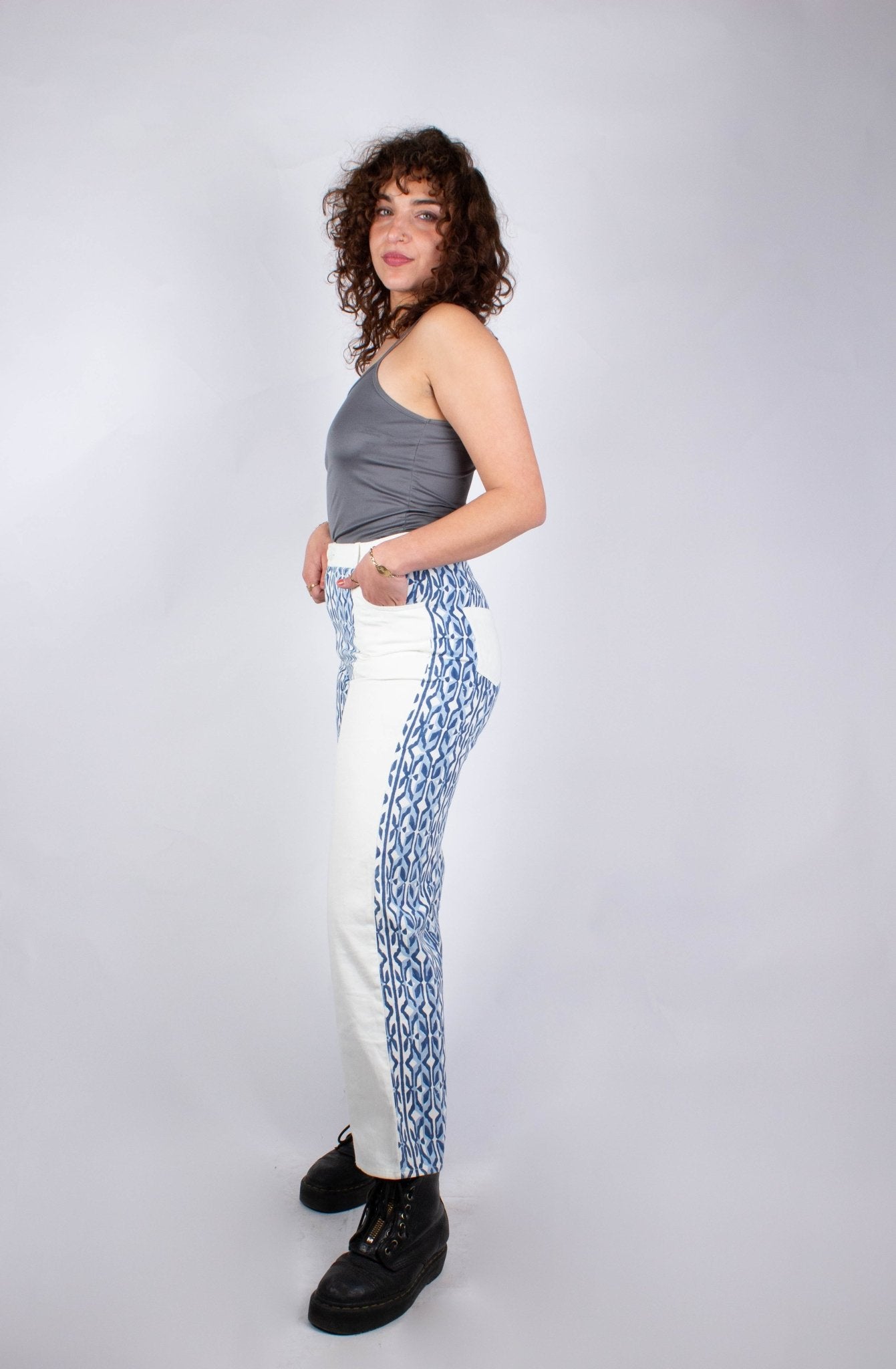 Pantalon GWALIOR - Imprimé Jharana - SS22 - Pantalons - Azaadi, la mode responsable accessible