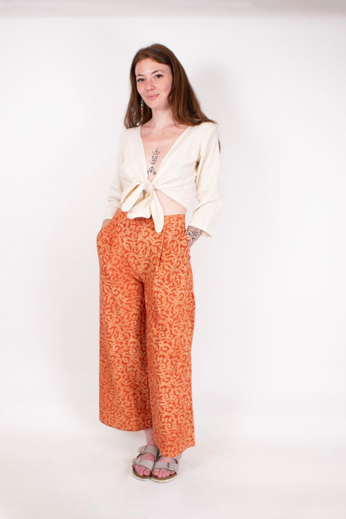 Pantalon SAGARA - Coton bio - Imprimé Kama - Pantalon - Azaadi, la mode responsable accessible