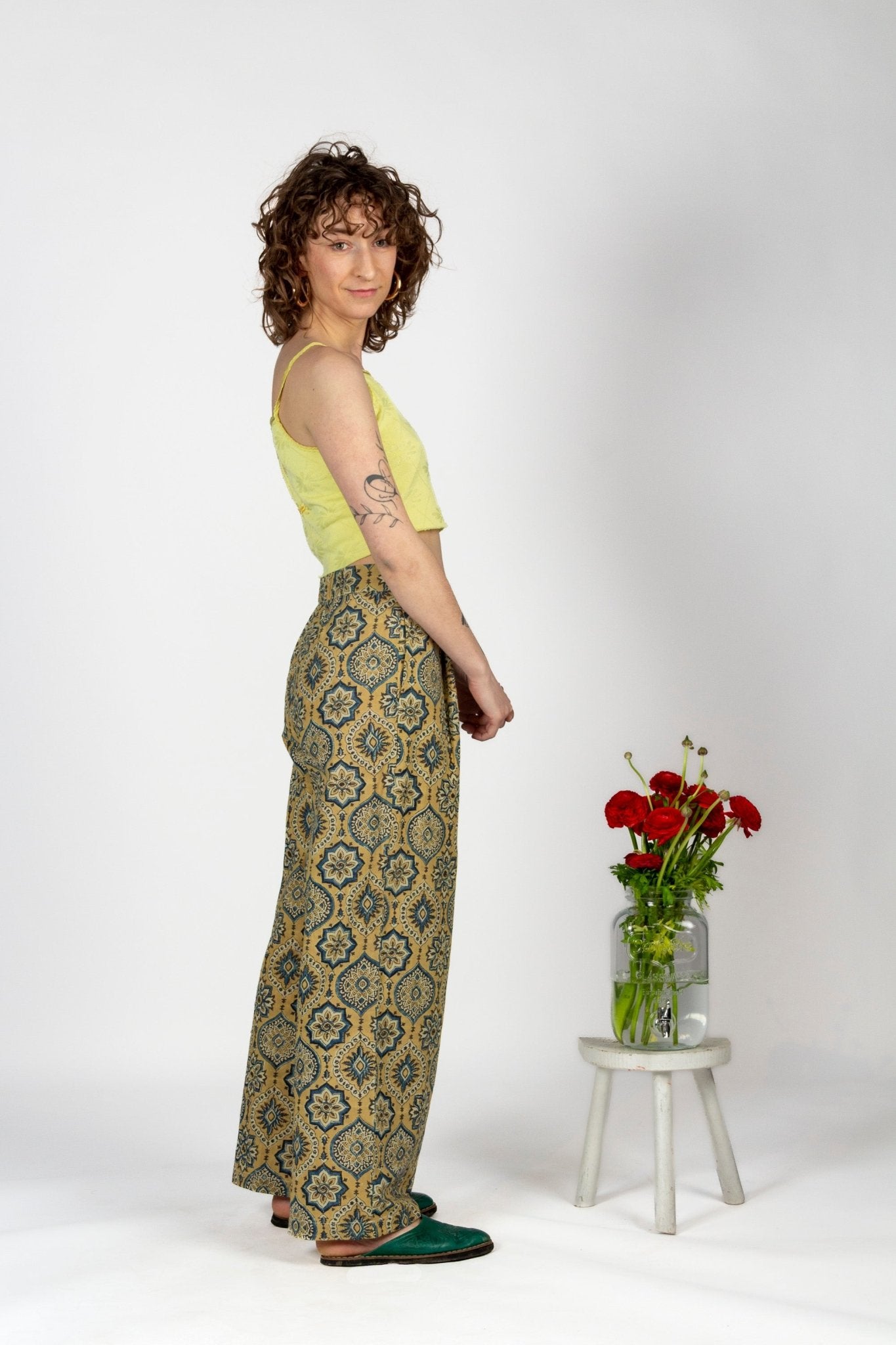 Pantalon SAGARA - Coton bio - Imprimé Mandala - Azaadi, la mode responsable accessible