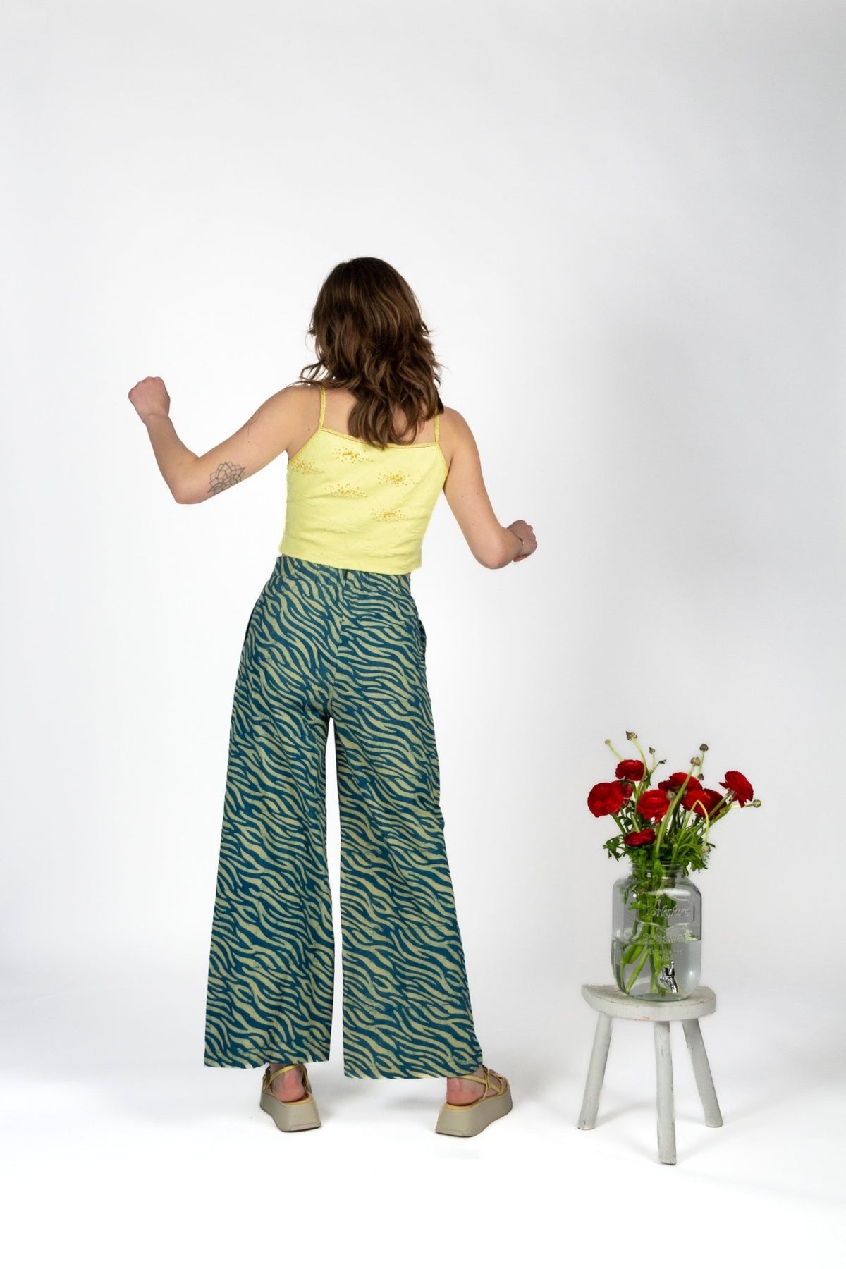 Pantalon SAGARA - Coton bio - Imprimé Nadee - Azaadi, la mode responsable accessible