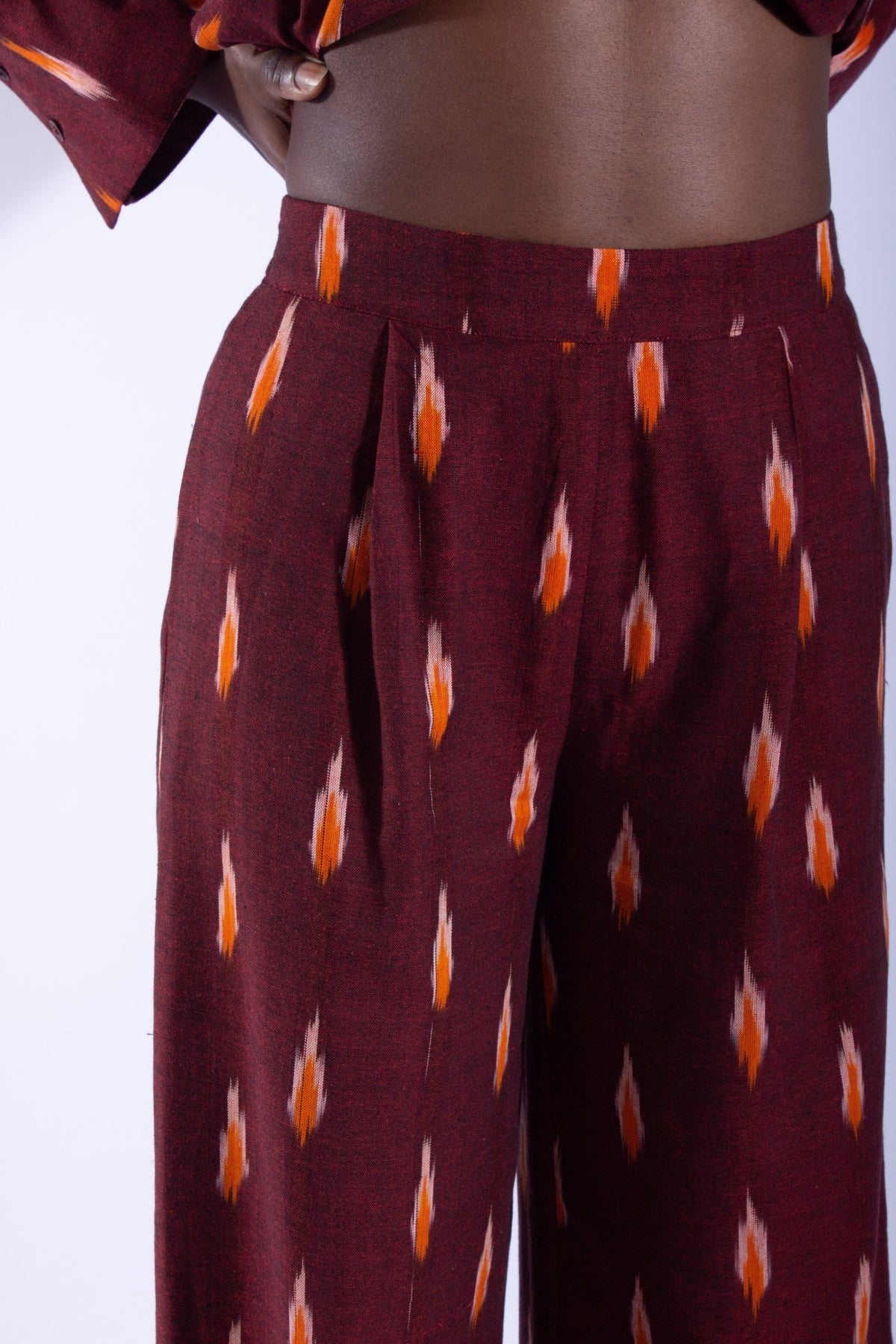 Pantalon SAGARA - Coton revalorisé - Imprimé Ikat - Pantalon - Azaadi, la mode responsable accessible