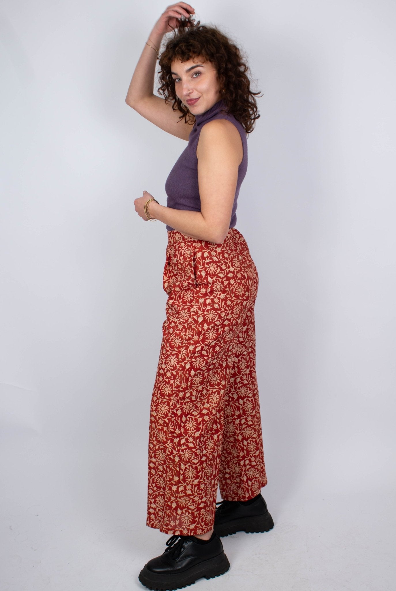 Pantalon SAGARA - Imprimé Bageecha - Coton bio - Pantalon - Azaadi, la mode responsable accessible