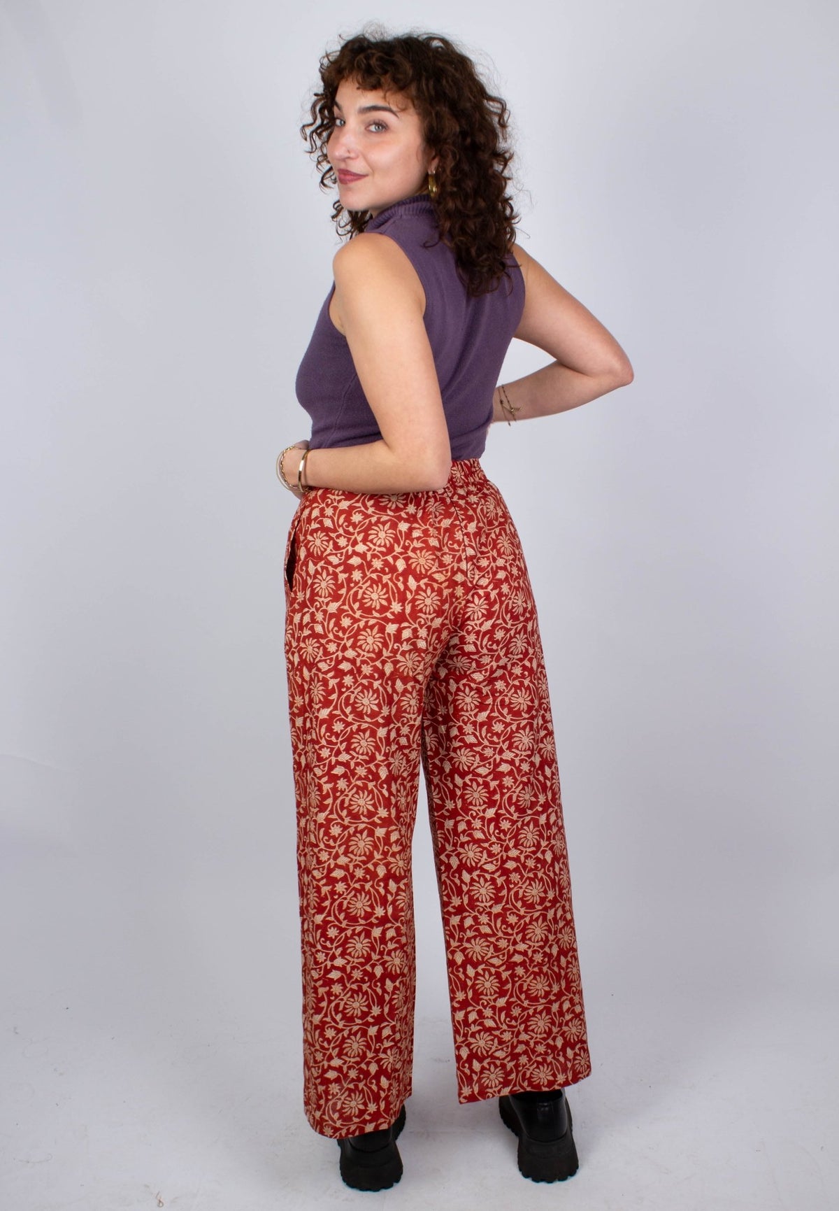 Pantalon SAGARA - Imprimé Bageecha - Coton bio - Pantalon - Azaadi, la mode responsable accessible
