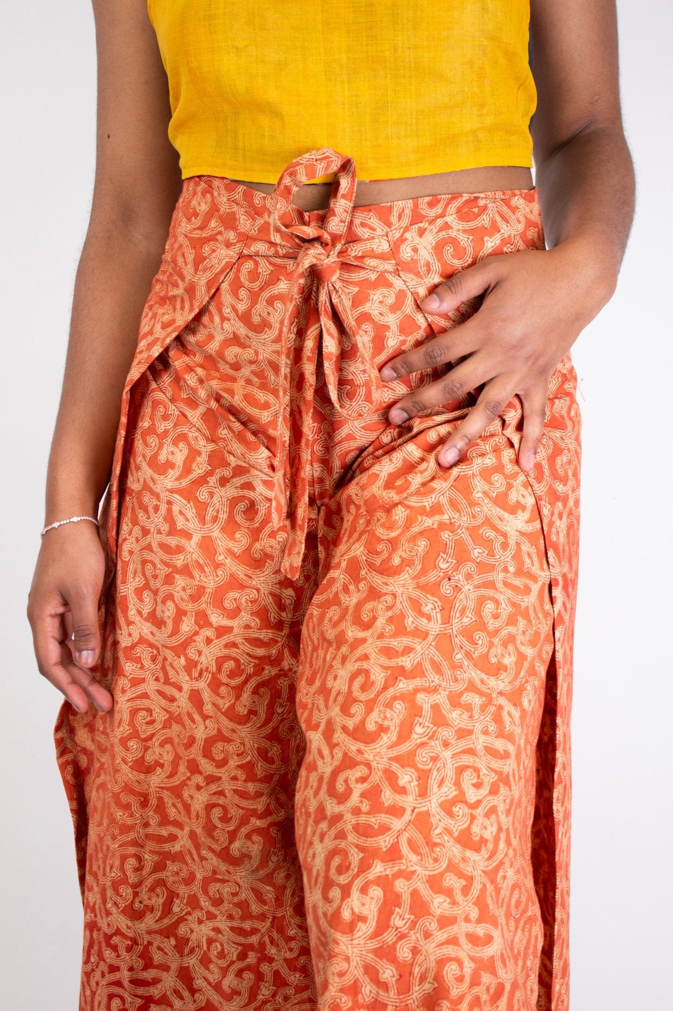 Pantalon SARASWATI - Coton bio - Imprimé Kama - Pantalon - Azaadi, la mode responsable accessible