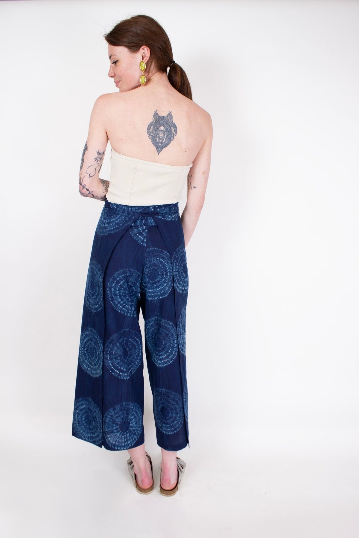 Pantalon SARASWATI - Coton bio - Imprimé Koshika - Pantalon - Azaadi, la mode responsable accessible