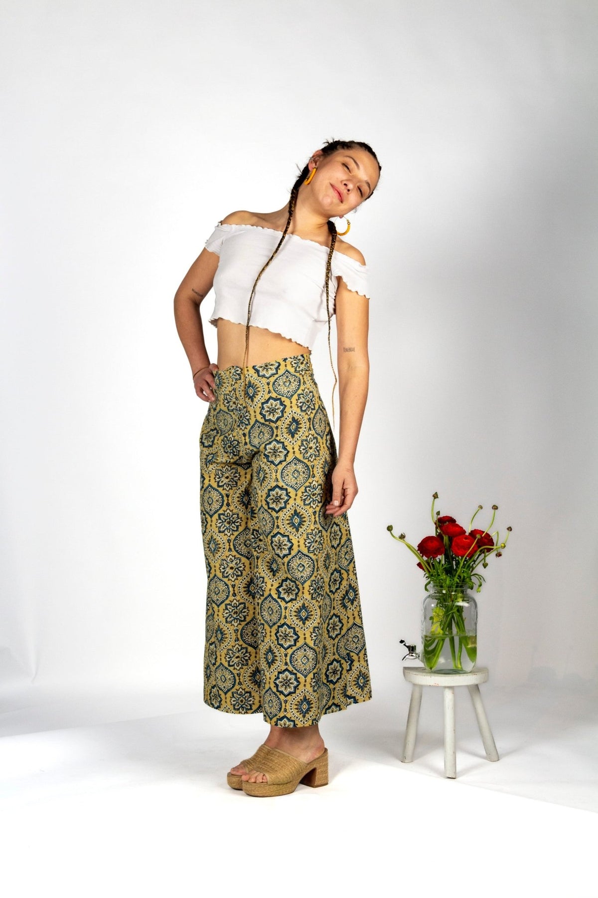 Pantalon Saraswati - Coton bio - Imprimé Mandala - Azaadi, la mode responsable accessible