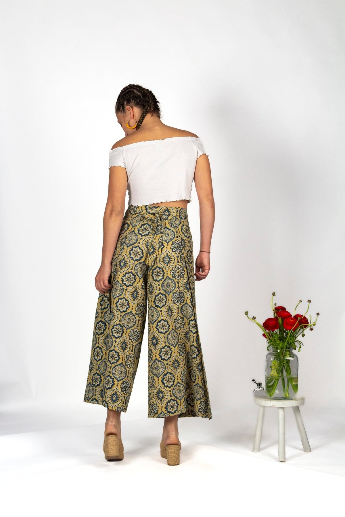 Pantalon Saraswati - Coton bio - Imprimé Mandala - Azaadi, la mode responsable accessible