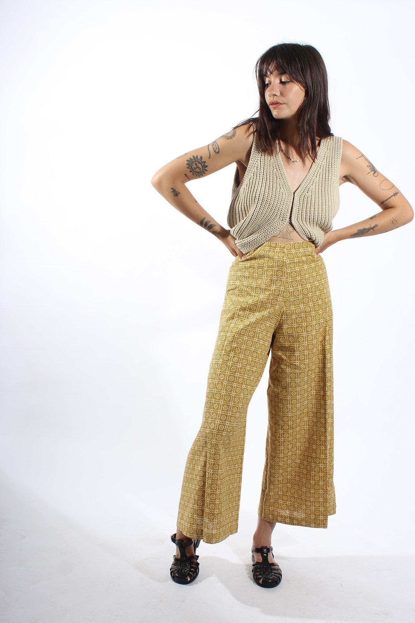 Pantalon SARASWATI - Imprimé Block print - Pantalon - Azaadi, la mode responsable accessible