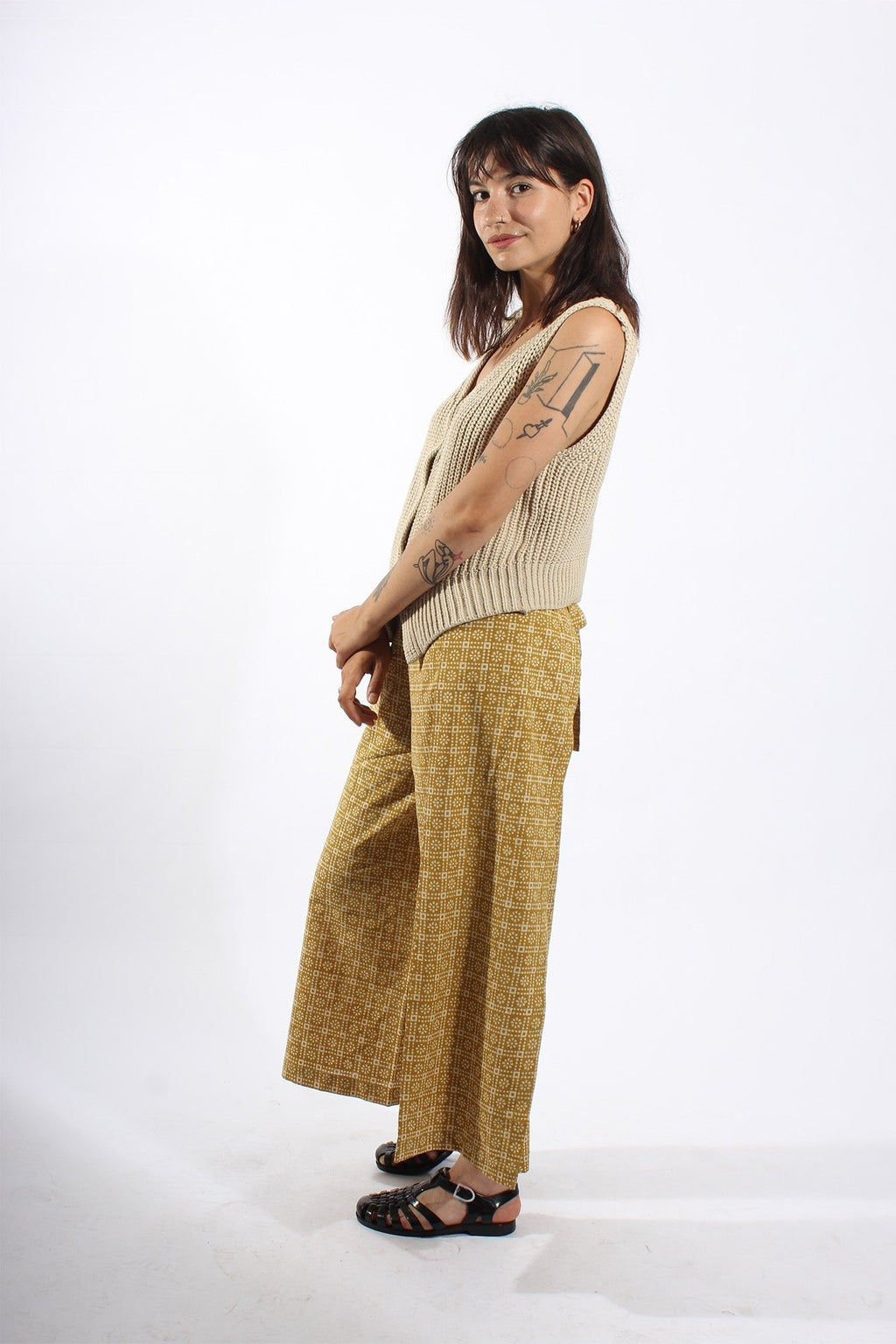 Pantalon SARASWATI - Imprimé Block print - Pantalon - Azaadi, la mode responsable accessible