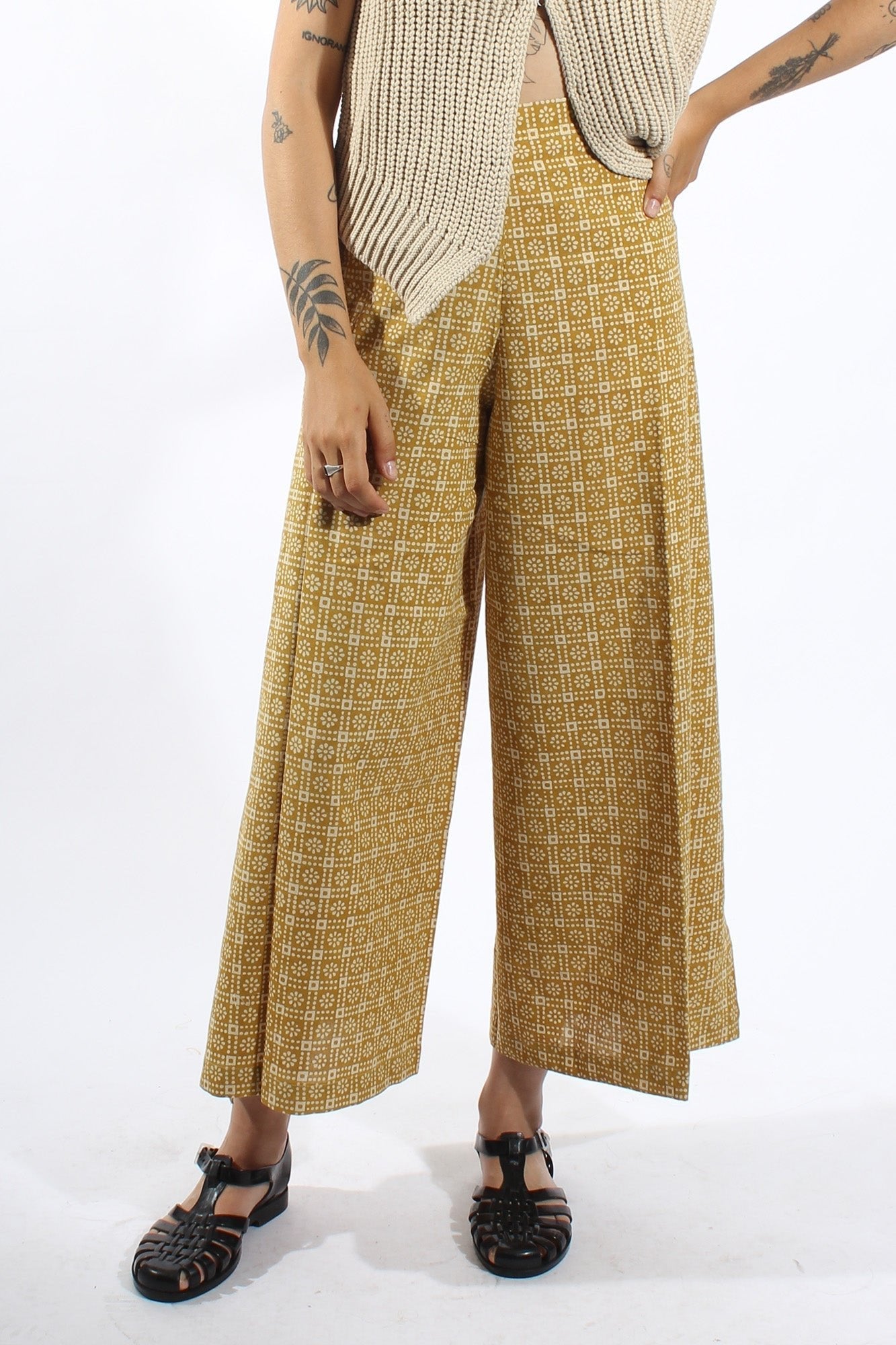 Pantalon SARASWATI - Imprimé Block print - Pantalon - Azaadi, la mode responsable accessible