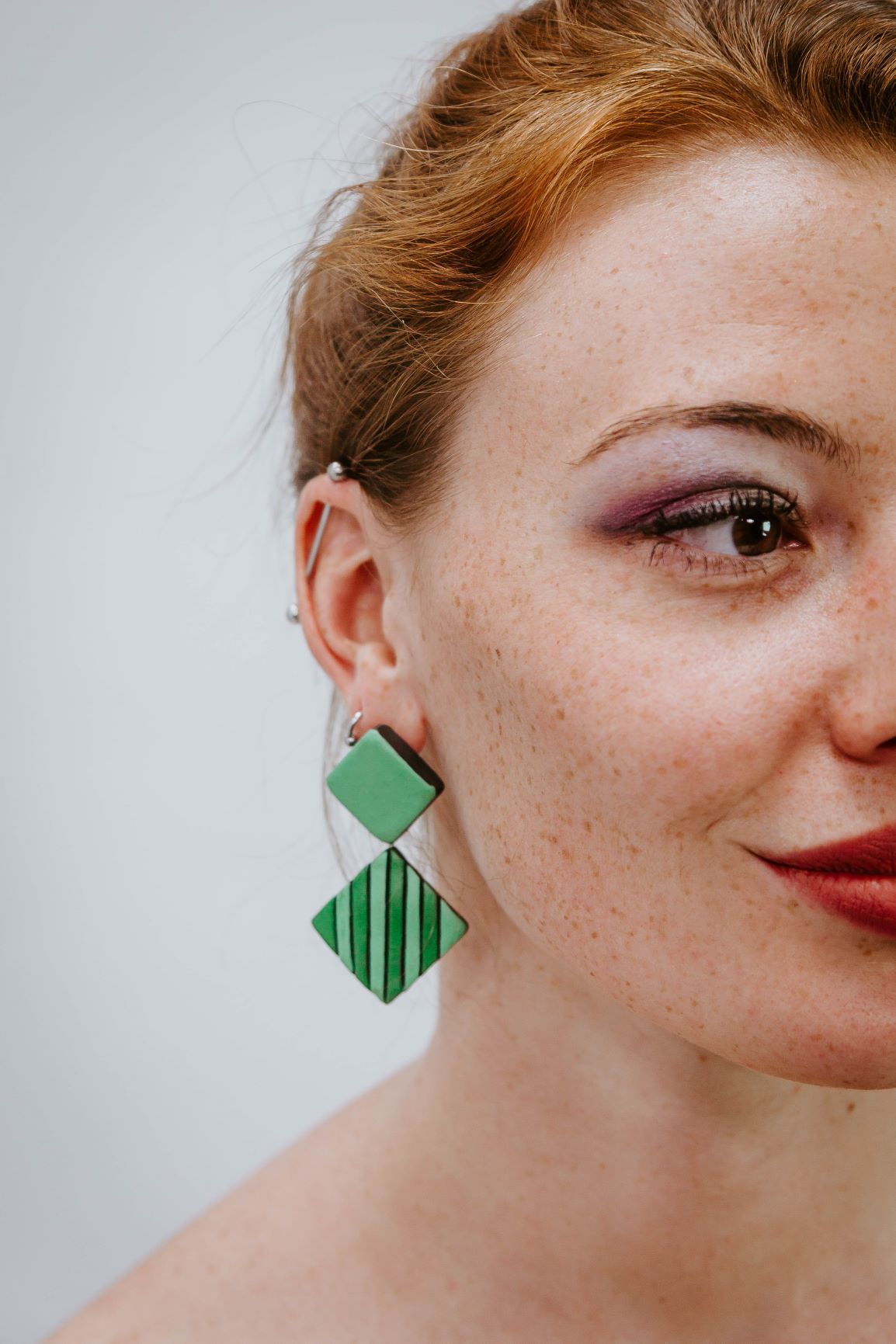 Pop Square Vert - Boucles d'oreilles - Azaadi, la mode responsable accessible