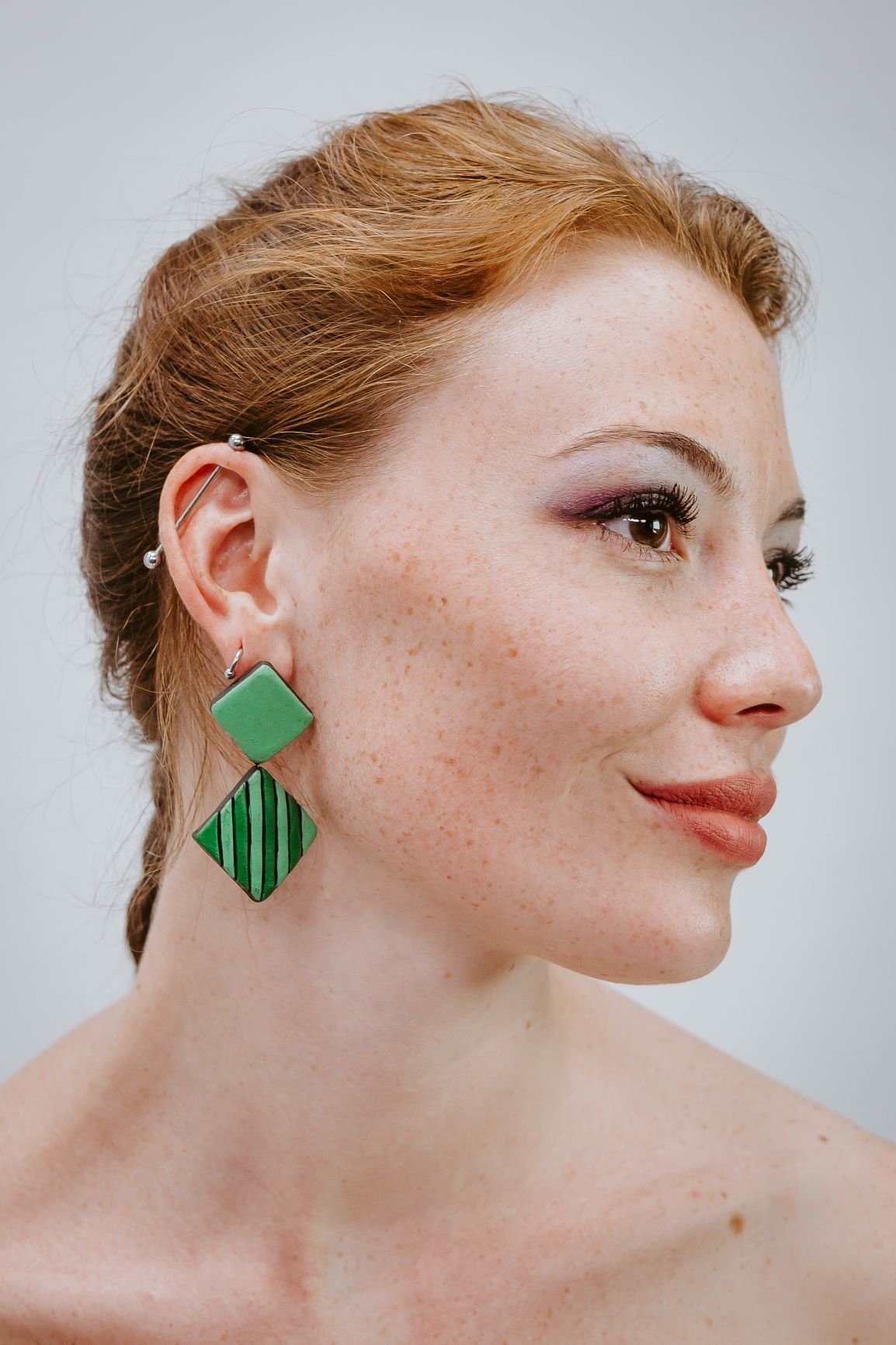 Pop Square Vert - Boucles d'oreilles - Azaadi, la mode responsable accessible