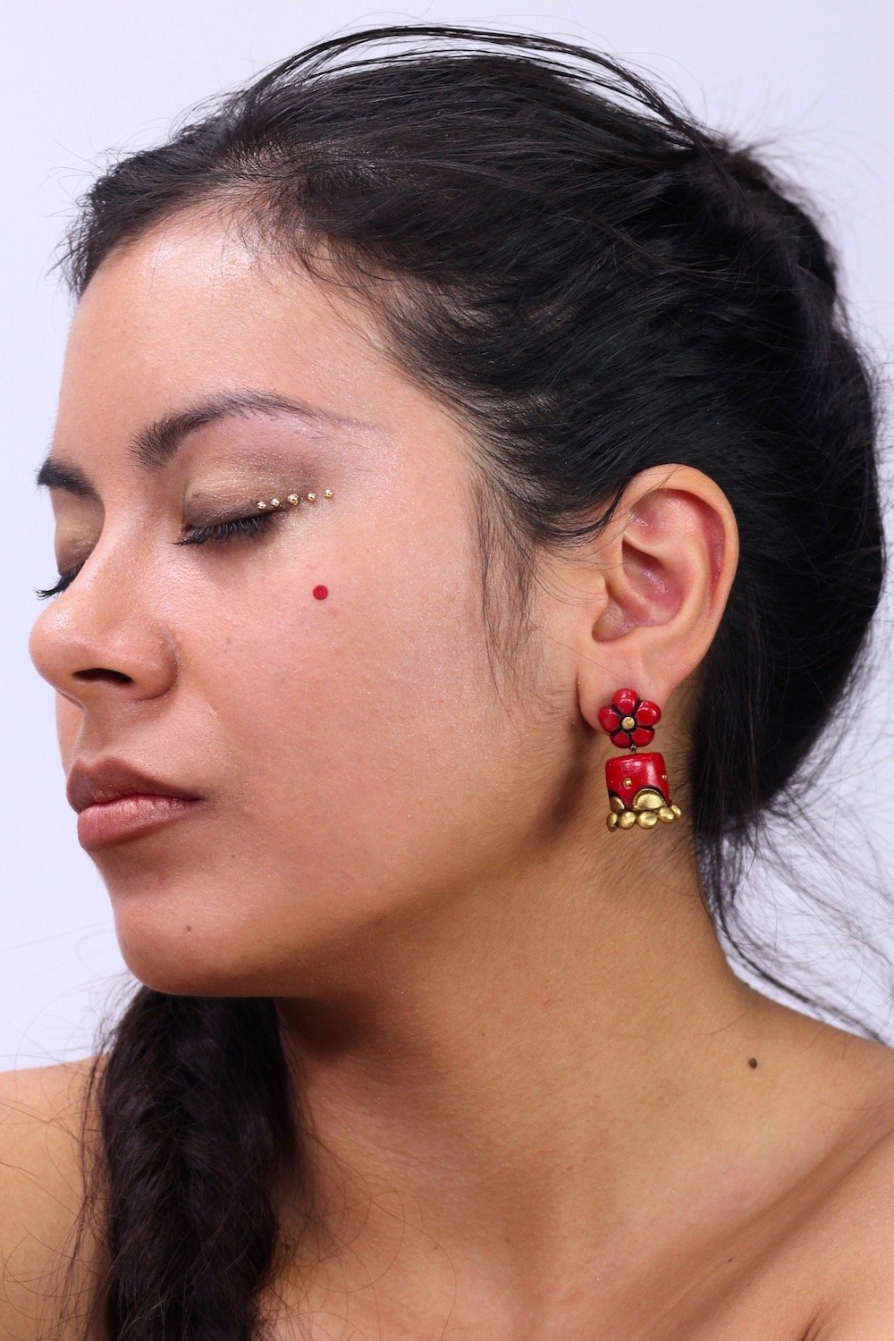 Red Daisy - Boucles d'oreilles - Azaadi, la mode responsable accessible
