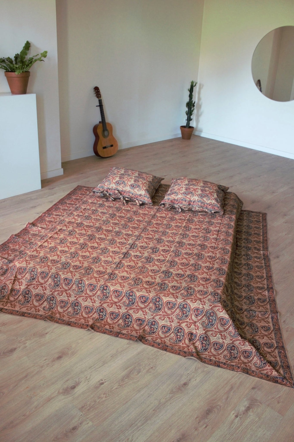 Set de draps Indiens Kalee - Imprimé Kalamkari - Azaadi, la mode responsable accessible