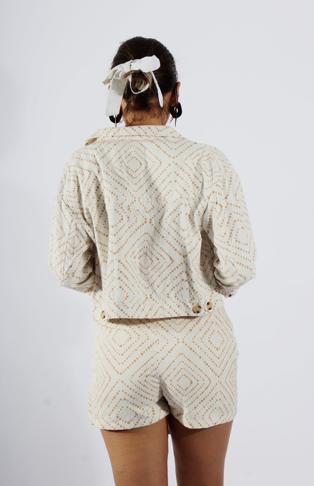 short jupe blanc et beige mode responsable