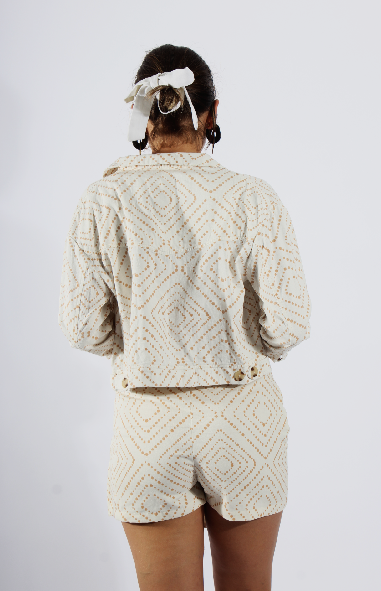 short jupe blanc et beige mode responsable