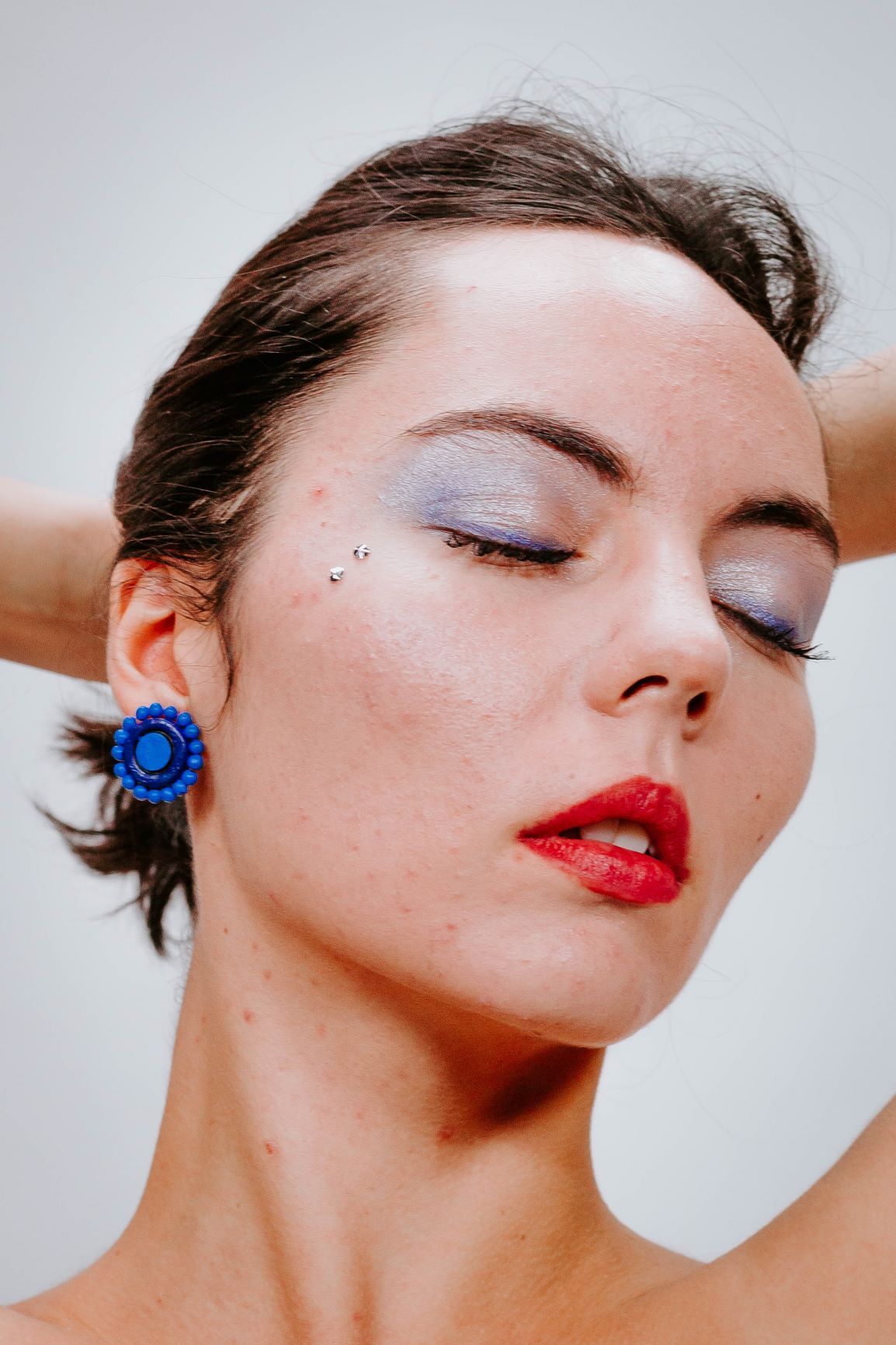 Sunflower Bleu - Boucles d'oreilles - Azaadi, la mode responsable accessible