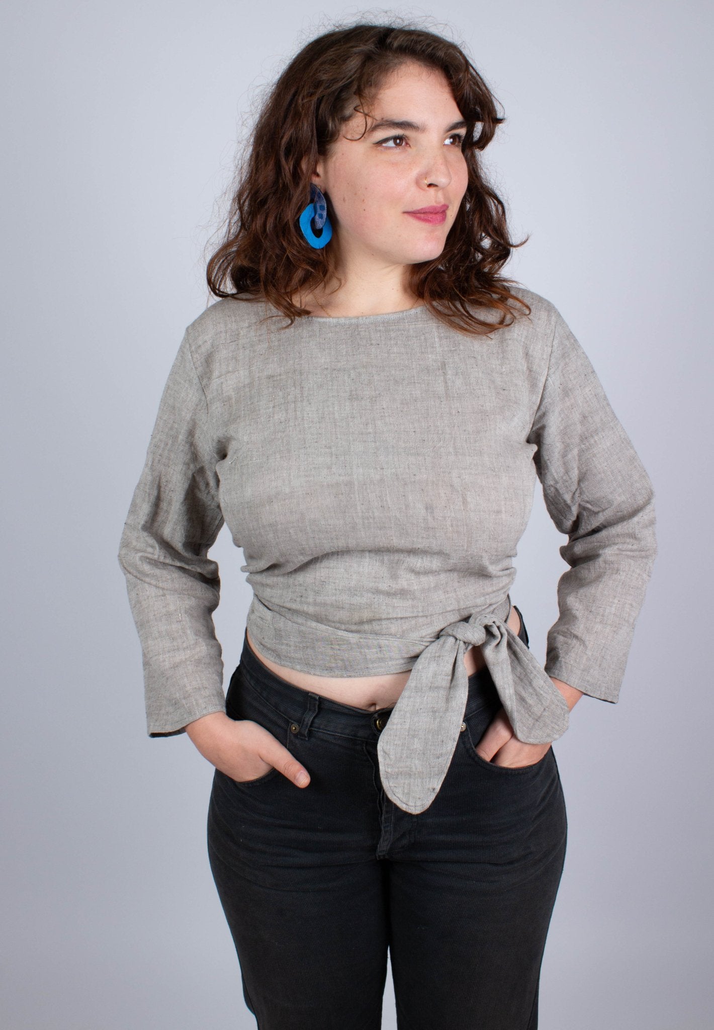 Top BENARES - Coloris Grey Kala - Kala coton - Azaadi, la mode responsable accessible