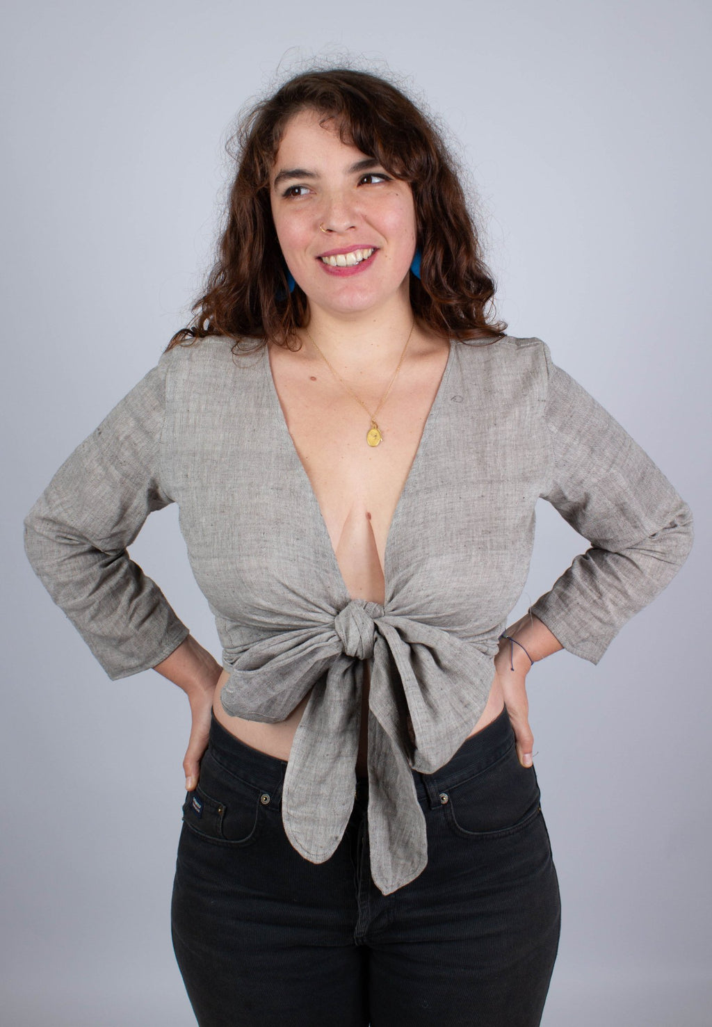 Top BENARES - Coloris Grey Kala - Kala coton - Azaadi, la mode responsable accessible