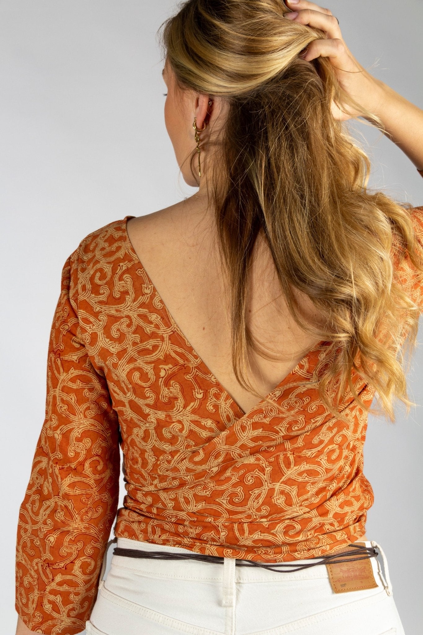 Top BENARES - Coton bio - Imprimé Kama - Azaadi, la mode responsable accessible