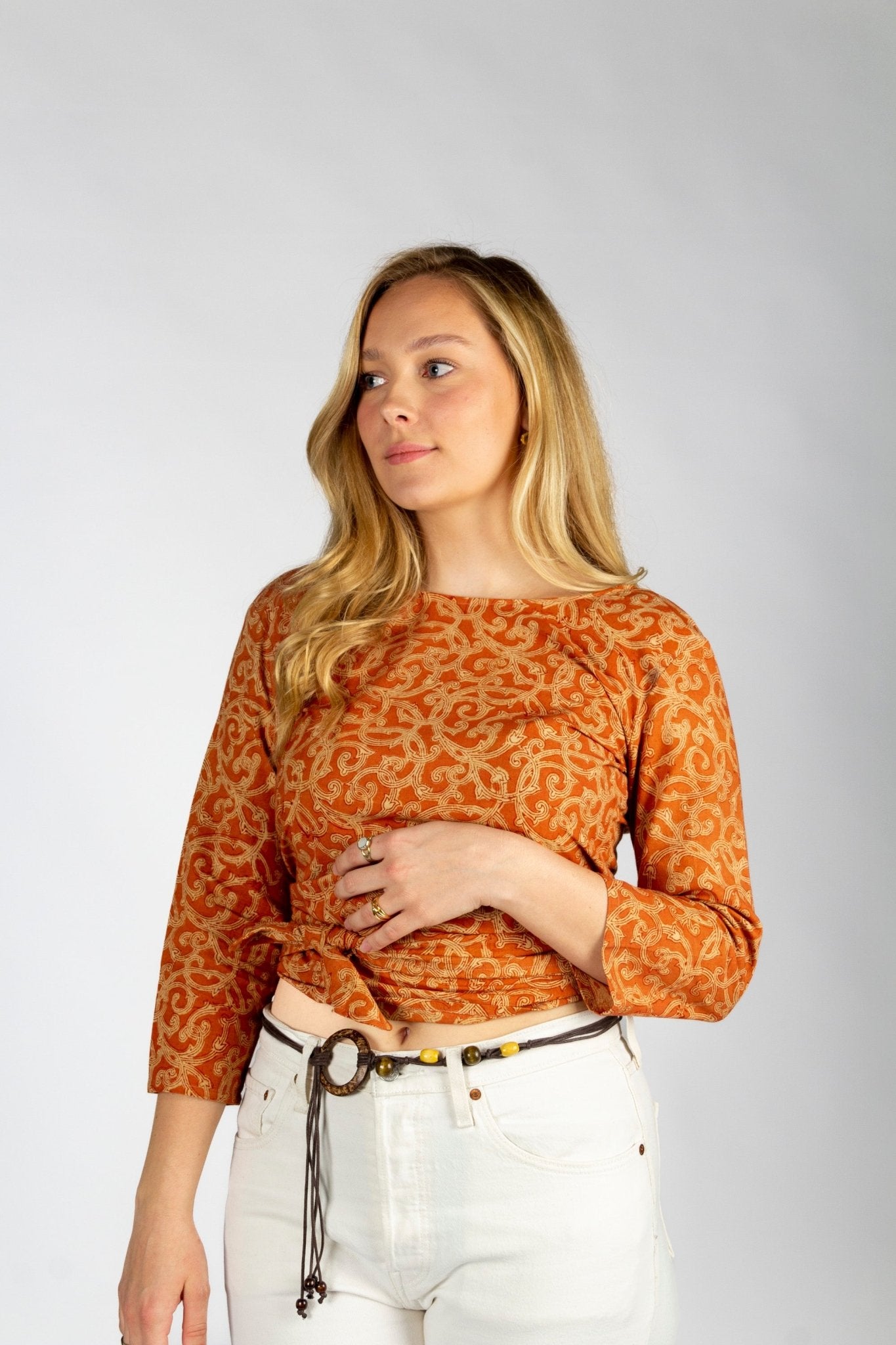 Top BENARES - Coton bio - Imprimé Kama - Azaadi, la mode responsable accessible