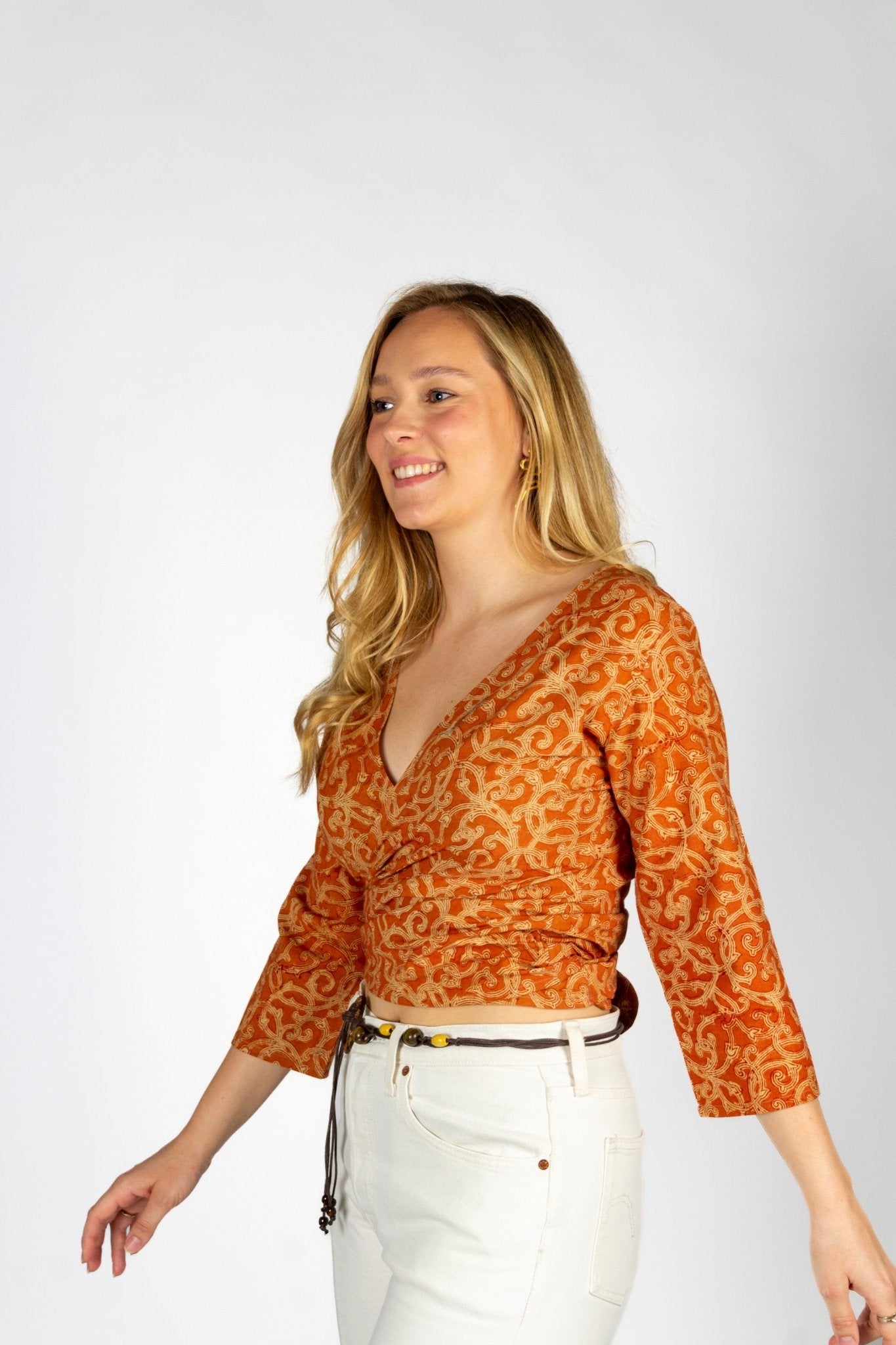 Top BENARES - Coton bio - Imprimé Kama - Azaadi, la mode responsable accessible