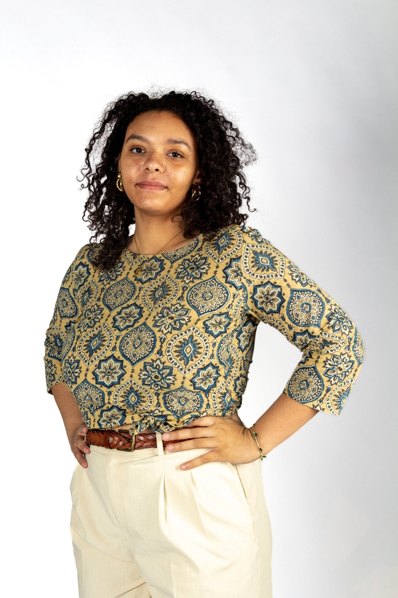 Top BENARES - Coton bio - Imprimé Mandala - Azaadi, la mode responsable accessible