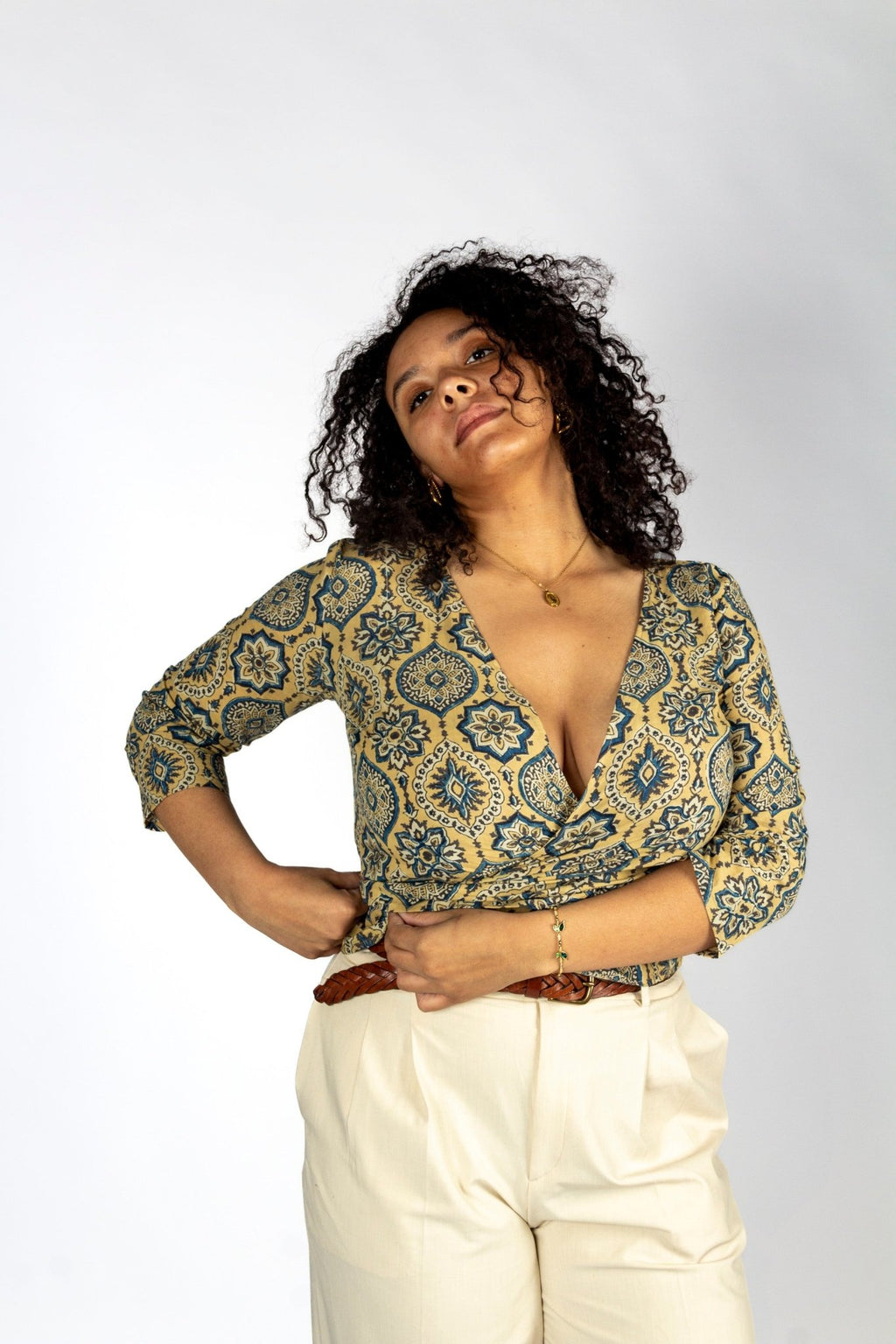 Top BENARES - Coton bio - Imprimé Mandala - Azaadi, la mode responsable accessible