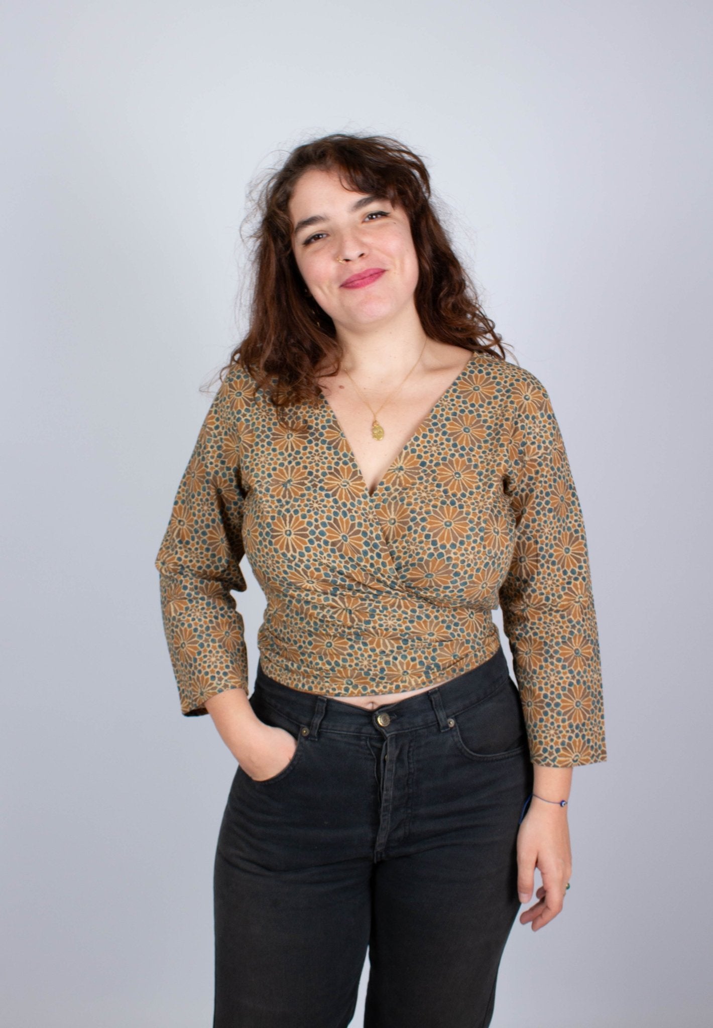 Top BENARES - Imprimé Kokoon - Coton bio - Azaadi, la mode responsable accessible