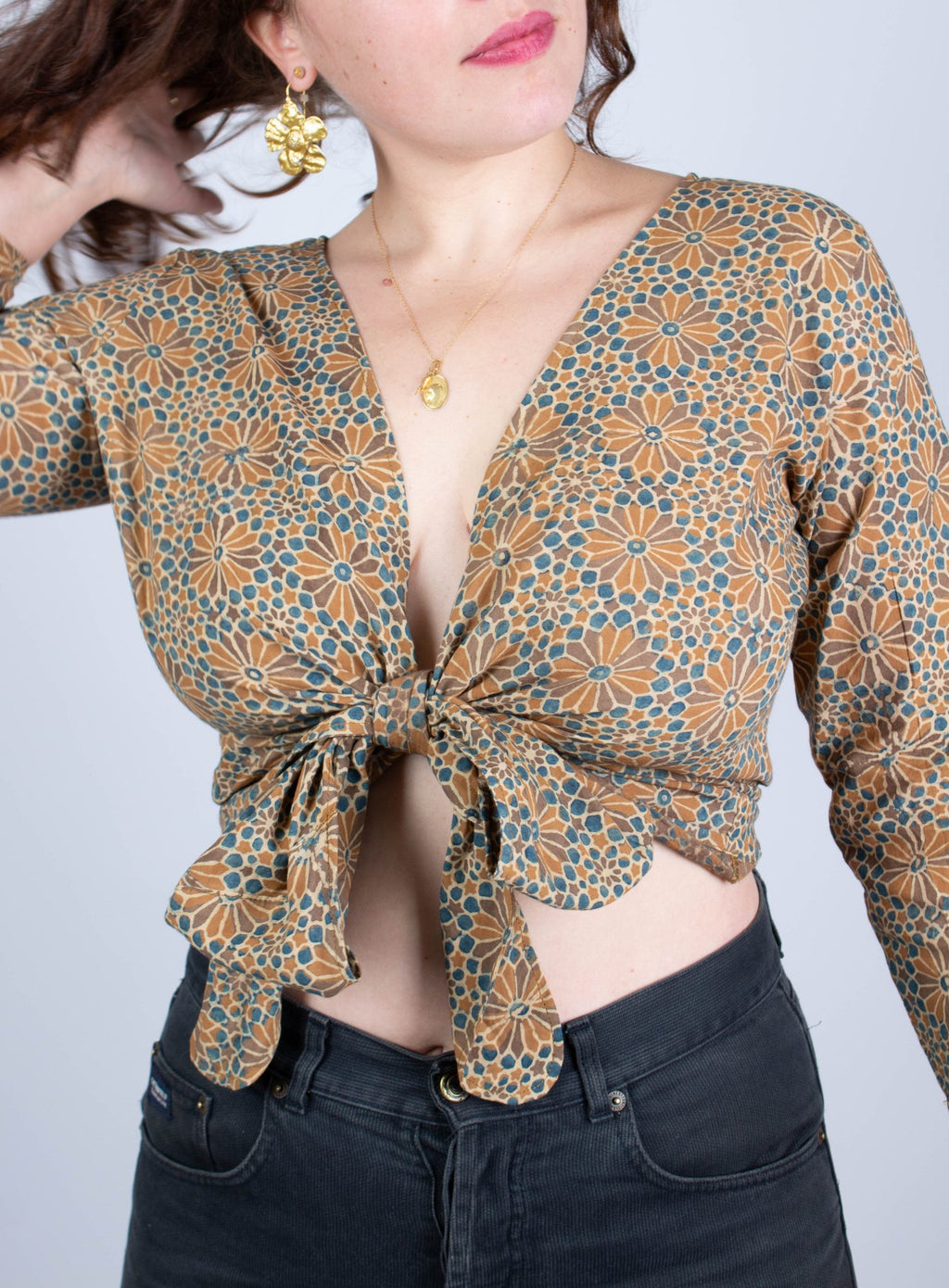 Top BENARES - Imprimé Kokoon - Coton bio - Azaadi, la mode responsable accessible