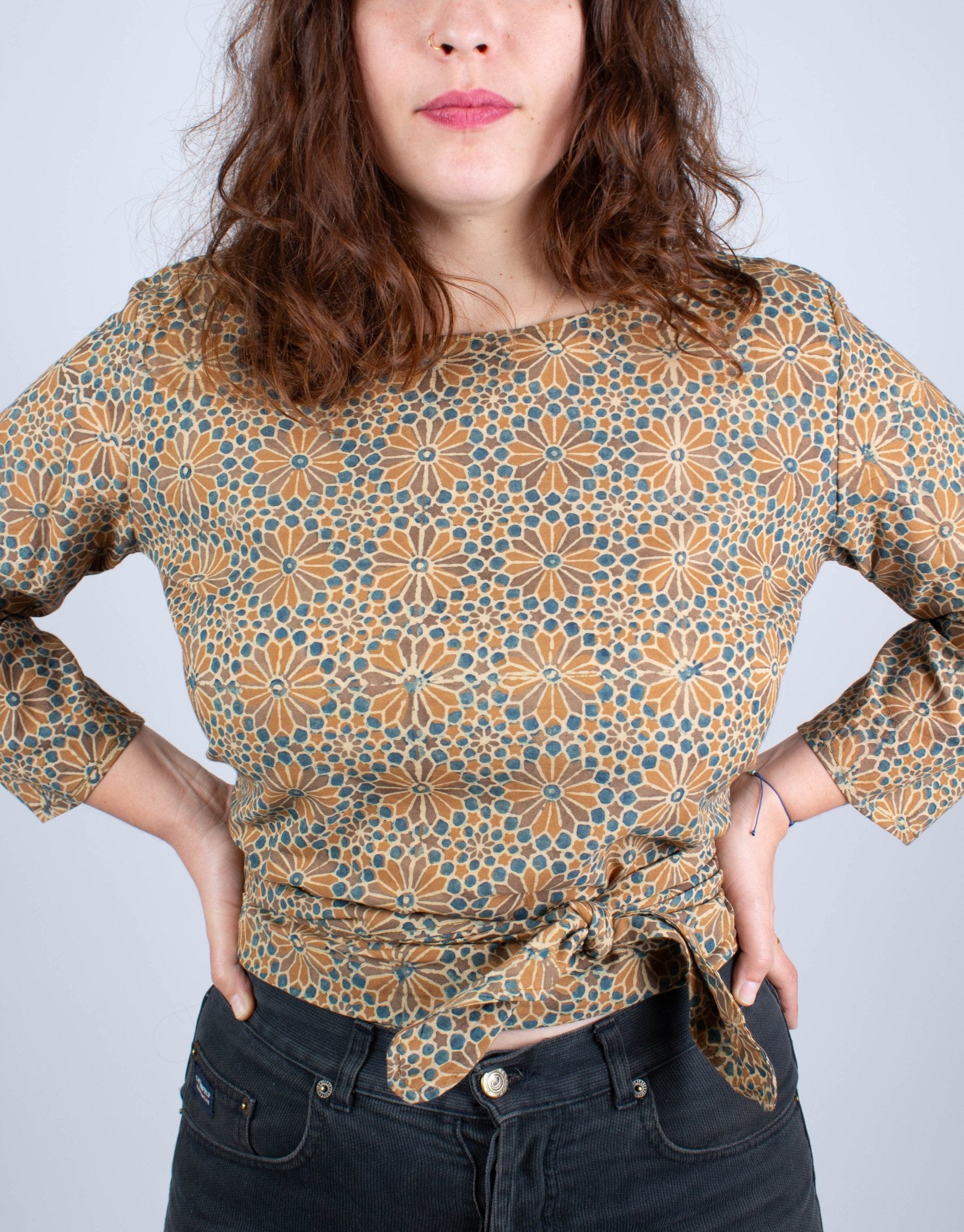 Top BENARES - Imprimé Kokoon - Coton bio - Azaadi, la mode responsable accessible