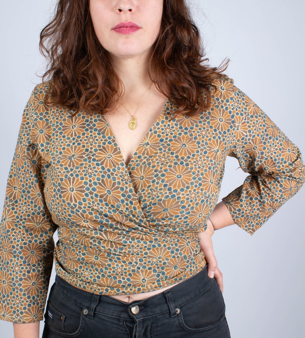 Top BENARES - Imprimé Kokoon - Coton bio - Azaadi, la mode responsable accessible