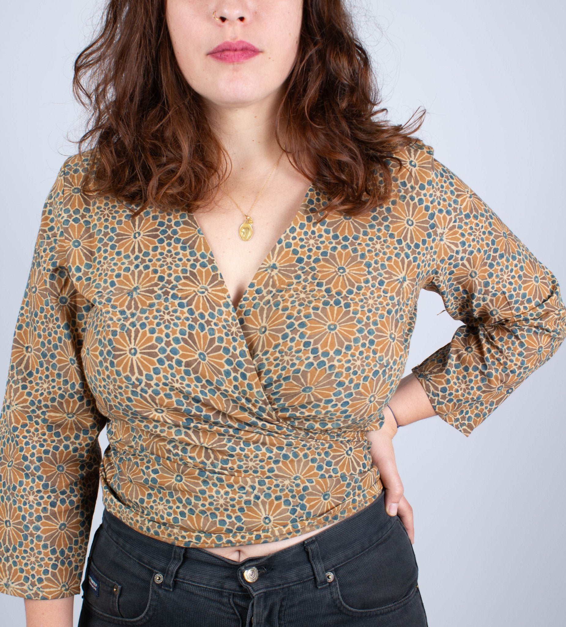 Top BENARES - Imprimé Kokoon - Coton bio - Azaadi, la mode responsable accessible