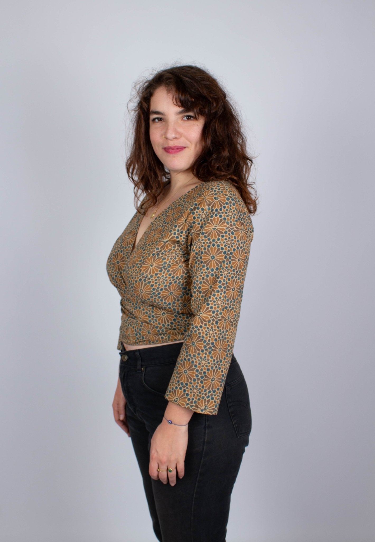 Top BENARES - Imprimé Kokoon - Coton bio - Azaadi, la mode responsable accessible