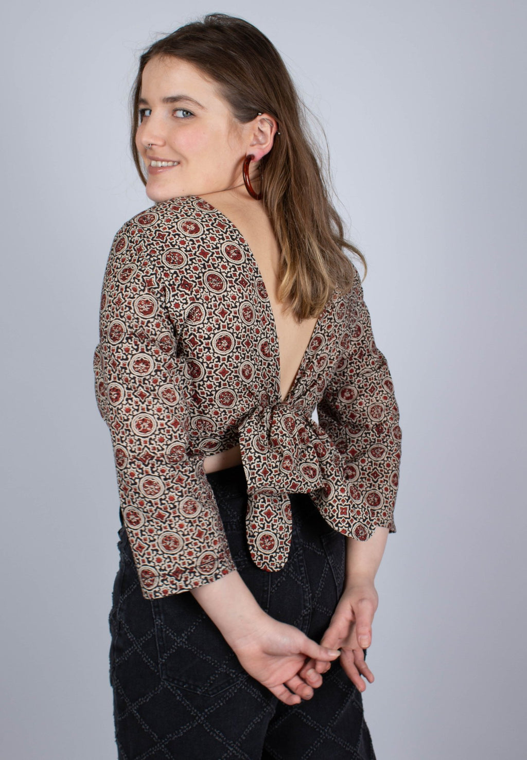 Top BENARES - Imprimé Mojaik- Coton bio - Azaadi, la mode responsable accessible