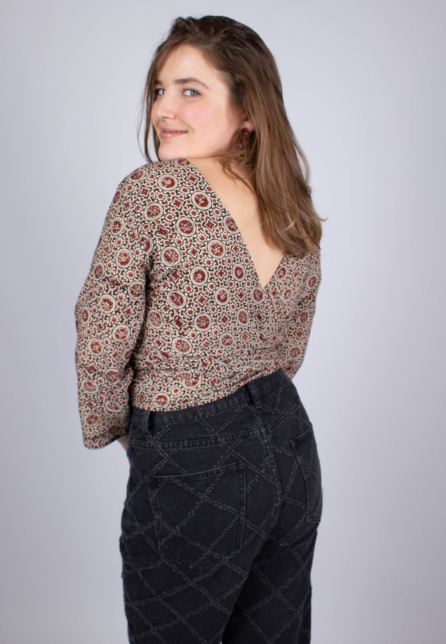 Top BENARES - Imprimé Mojaik- Coton bio - Azaadi, la mode responsable accessible