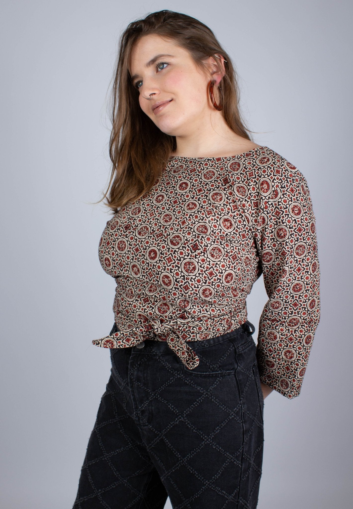 Top BENARES - Imprimé Mojaik- Coton bio - Azaadi, la mode responsable accessible