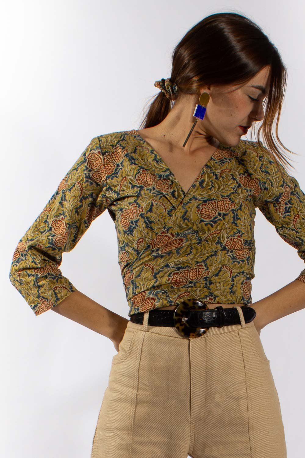 Top BENARES V.3 - Coton bio - Imprimé Japanese Flower - Top - Azaadi, la mode responsable accessible
