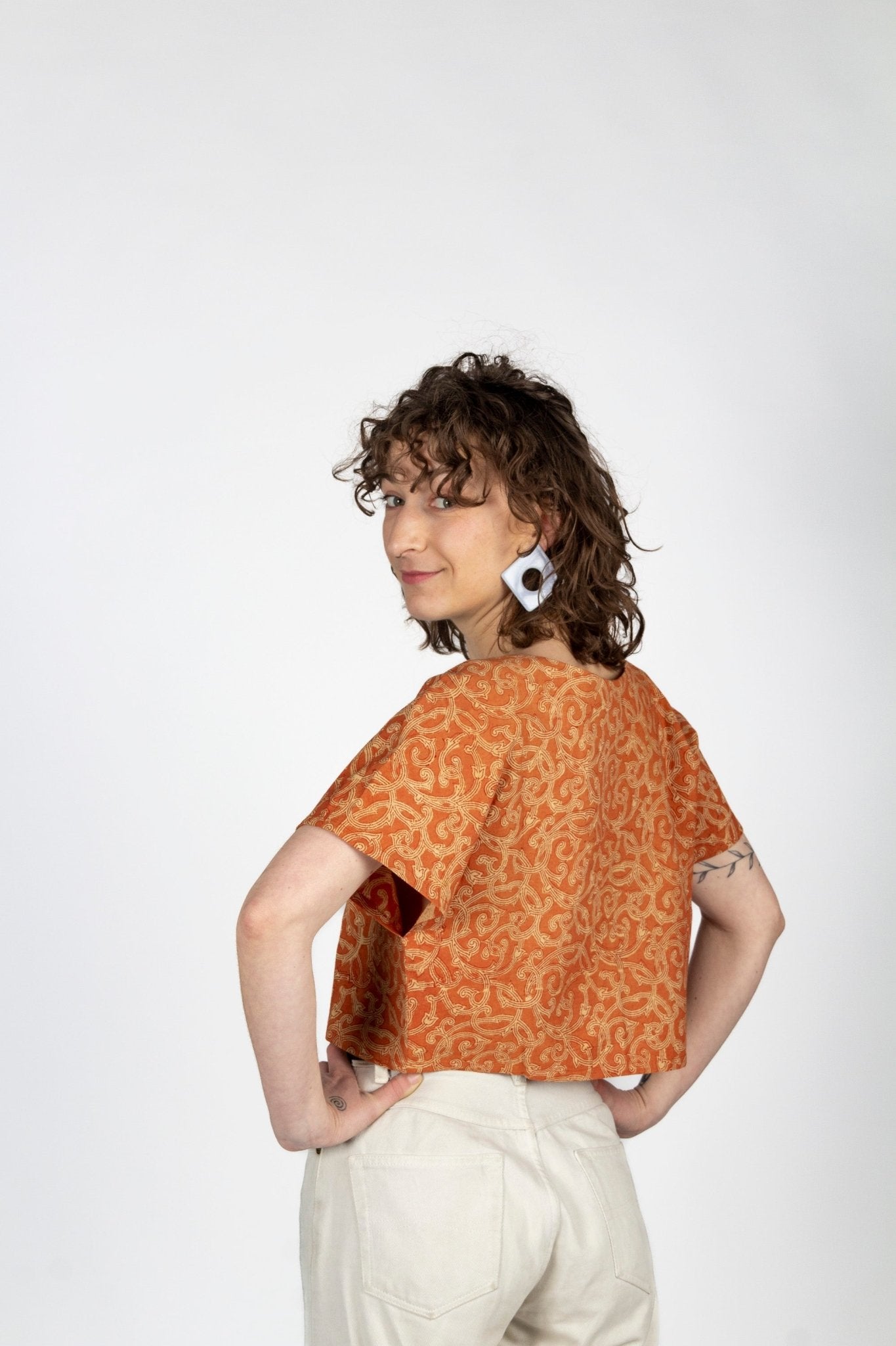 Top PALAKOLLU - Coton bio -Imprimé kama - Azaadi, la mode responsable accessible