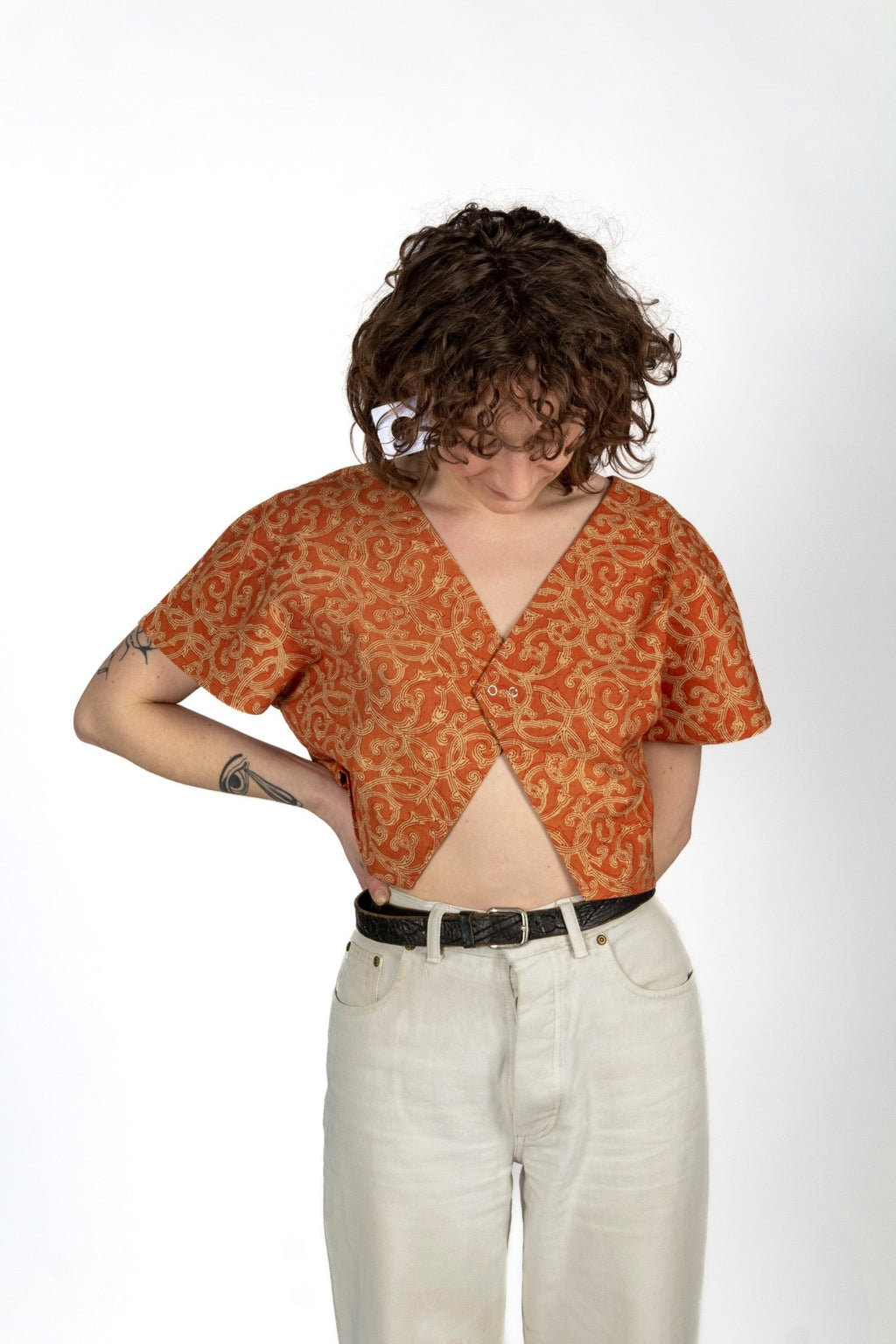 Top PALAKOLLU - Coton bio -Imprimé kama - Azaadi, la mode responsable accessible
